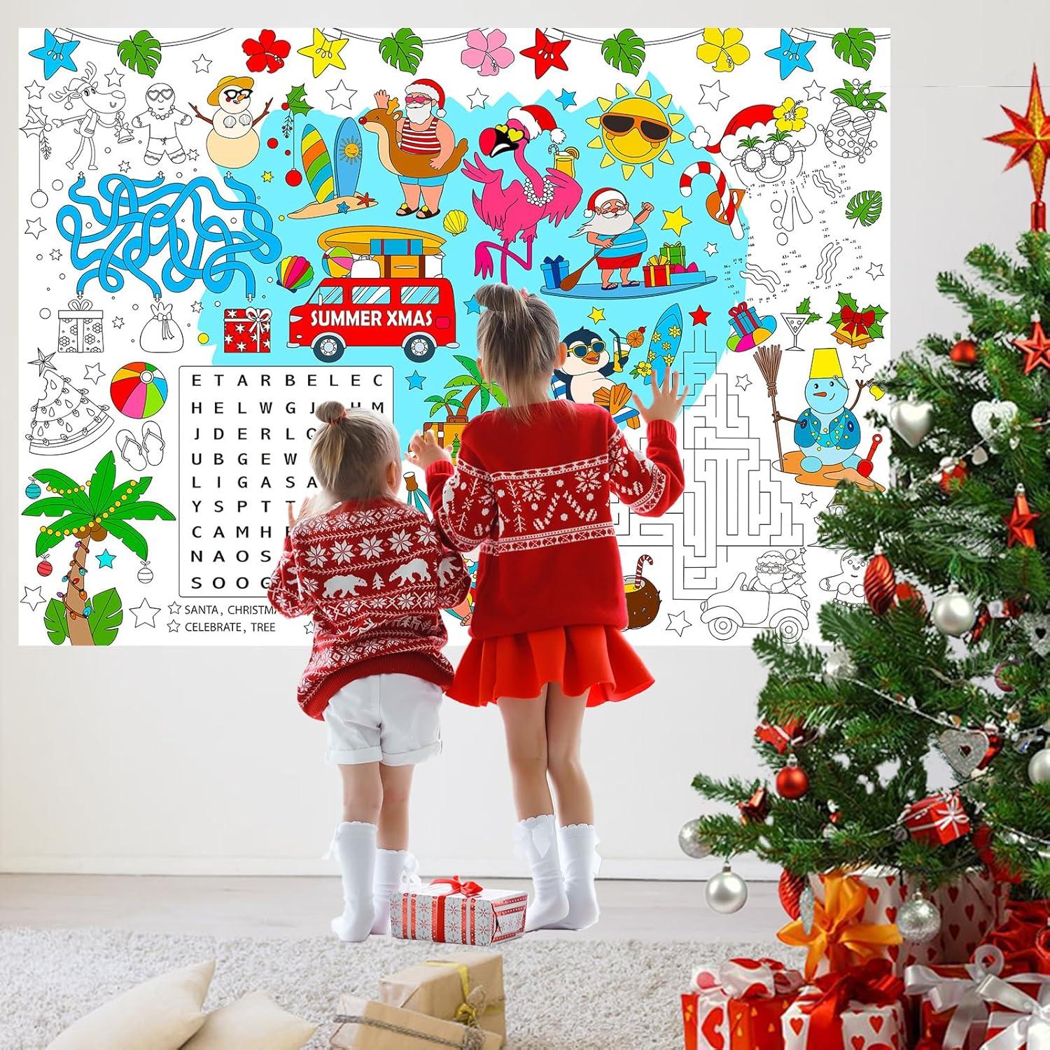 Póster para Colorear Navidad de Verano HOWAF 118x84 cm