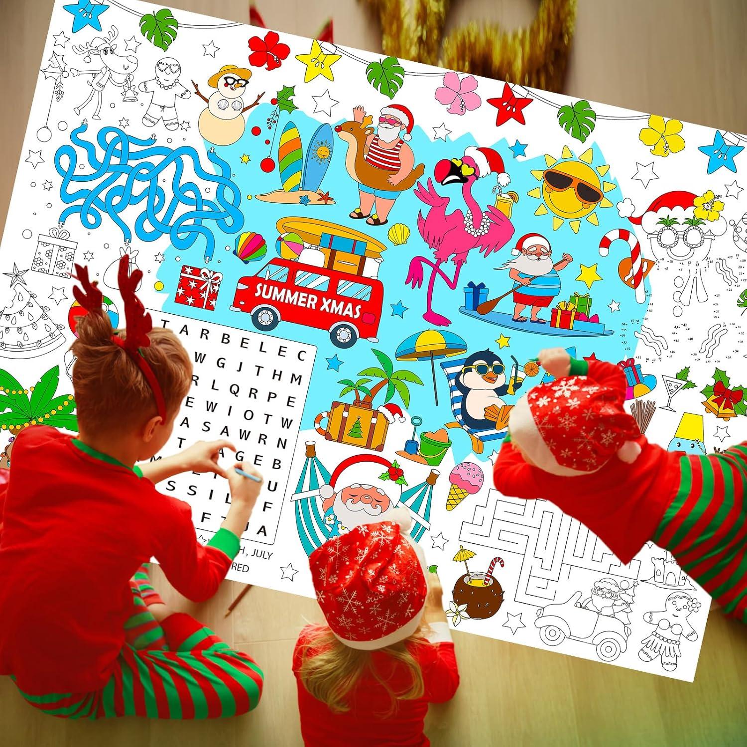 Póster para Colorear Navidad de Verano HOWAF 118x84 cm