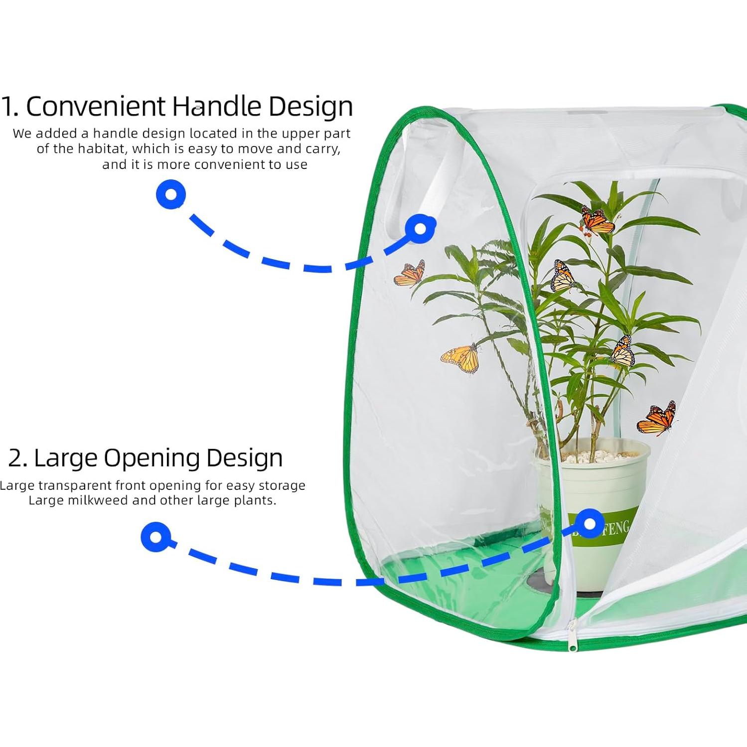 Hábito de Red Plegable para Insectos y Mariposas XingYunEr