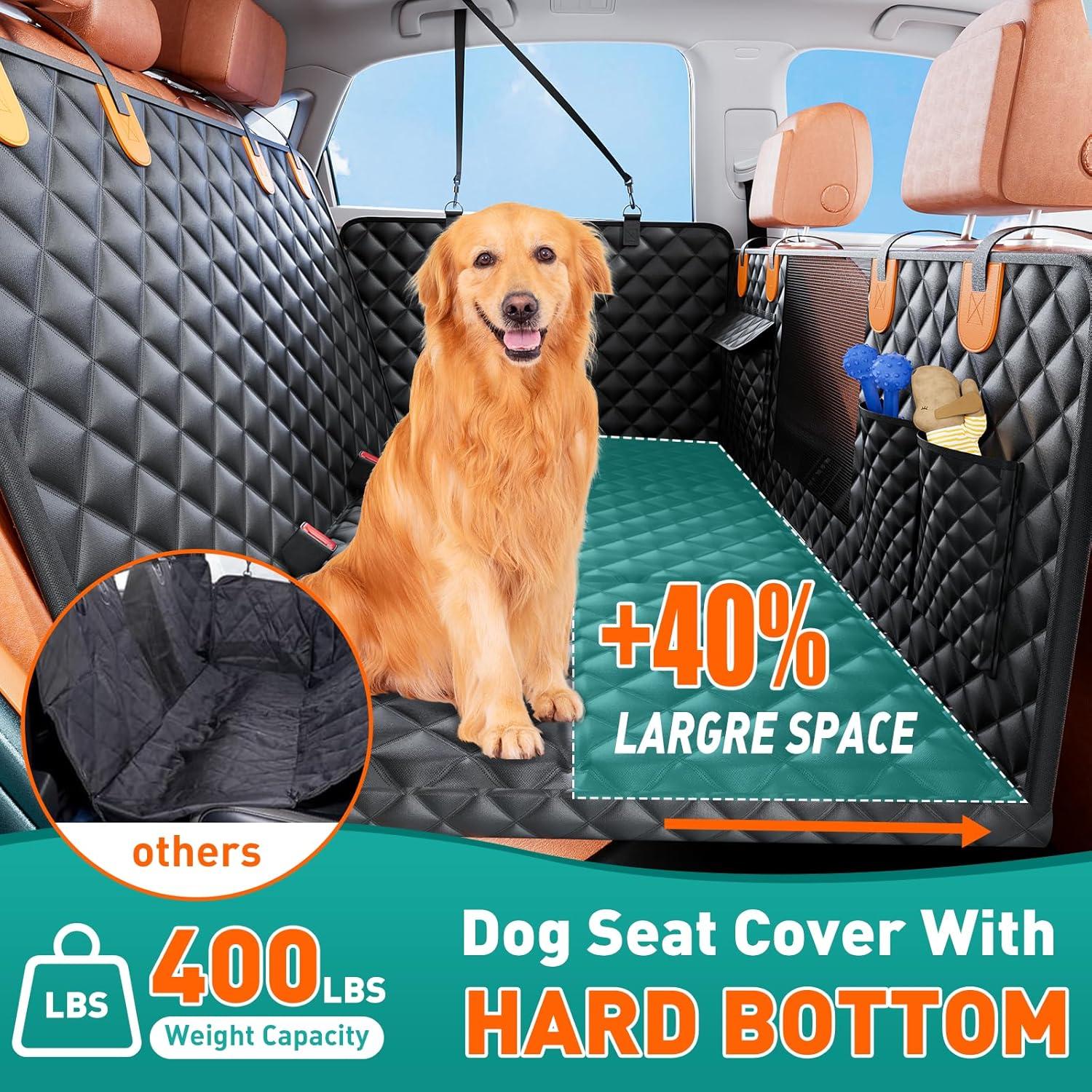 Funda de Asiento Trasero para Perros HikeSeptPals Naranja Negro
