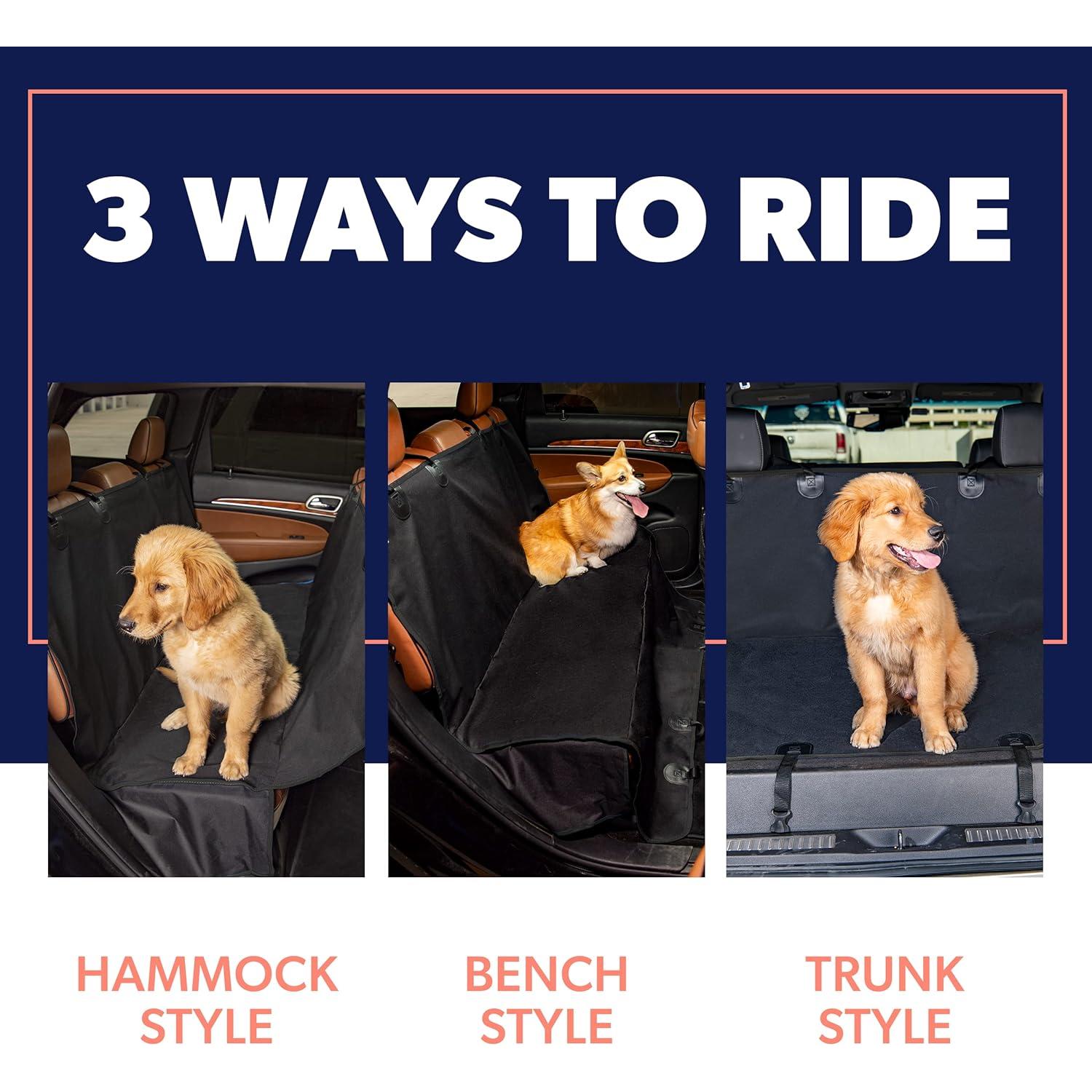 Funda de Asiento para Perros Active Pets Negra 134x142cm