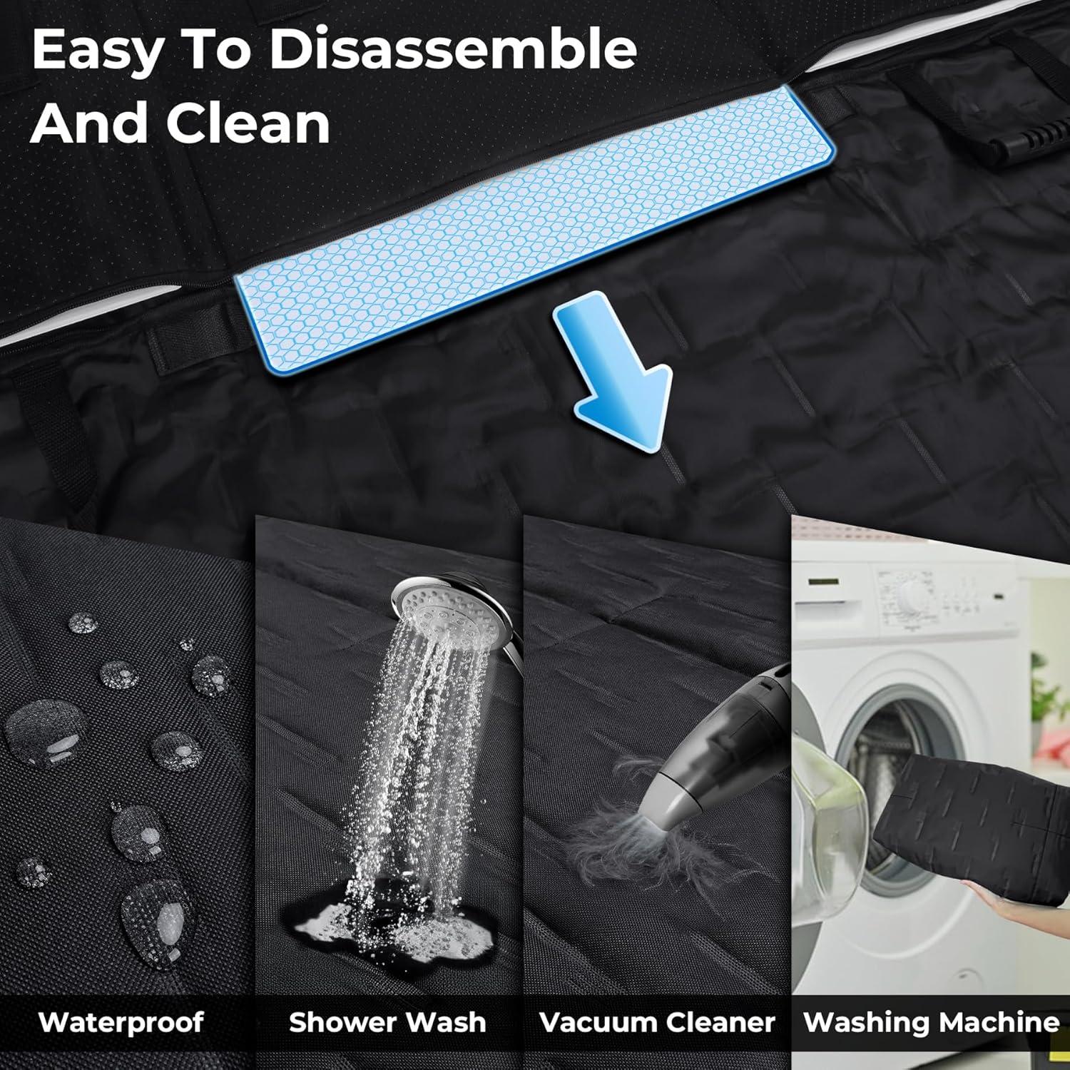 Funda de Asiento para Perros COOLBEBE Negra Impermeable 127x152cm