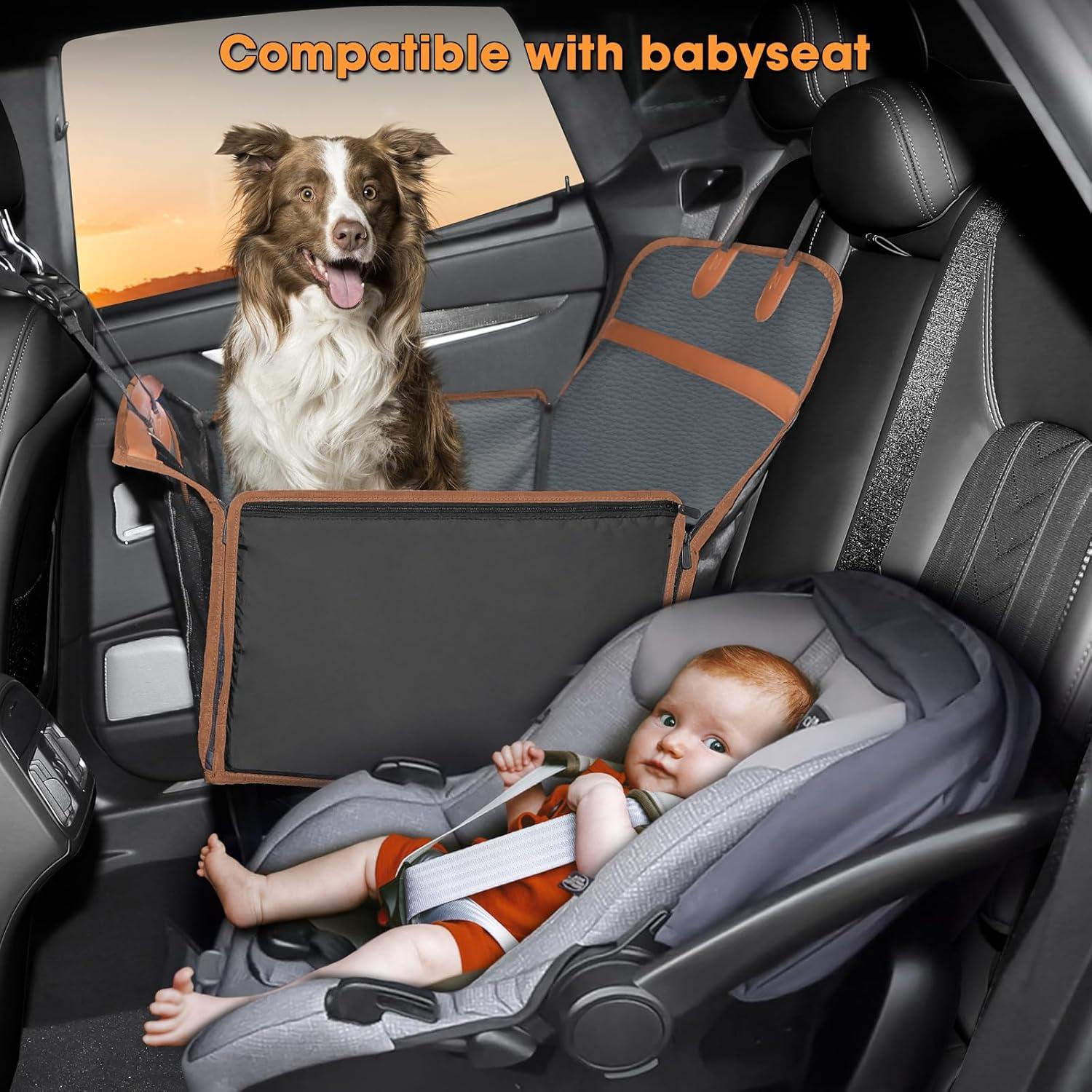 Asiento de Coche para Perros MIXJOY con Fondo Duro 64x43 cm