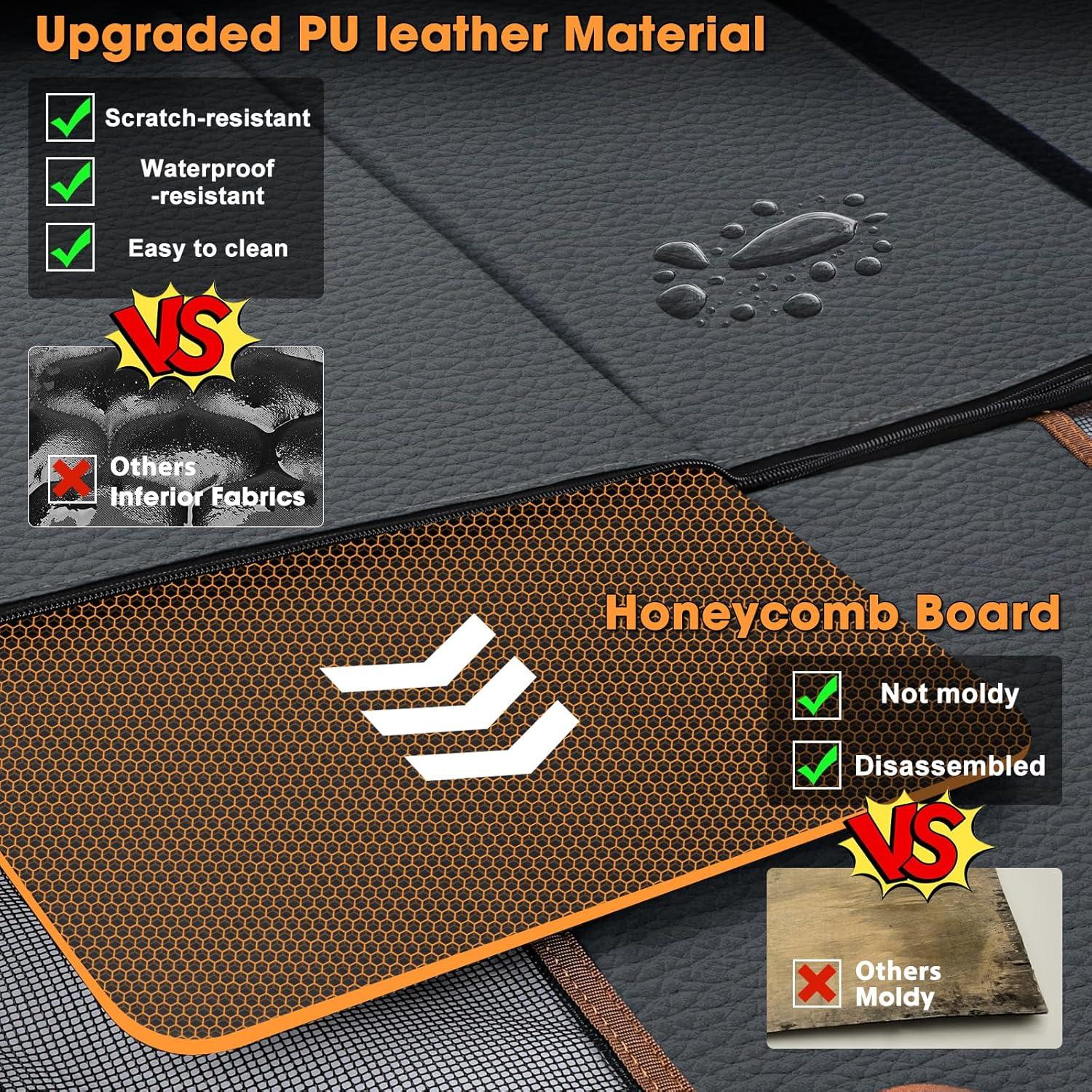 Asiento de Coche para Perros MIXJOY con Fondo Duro 64x43 cm