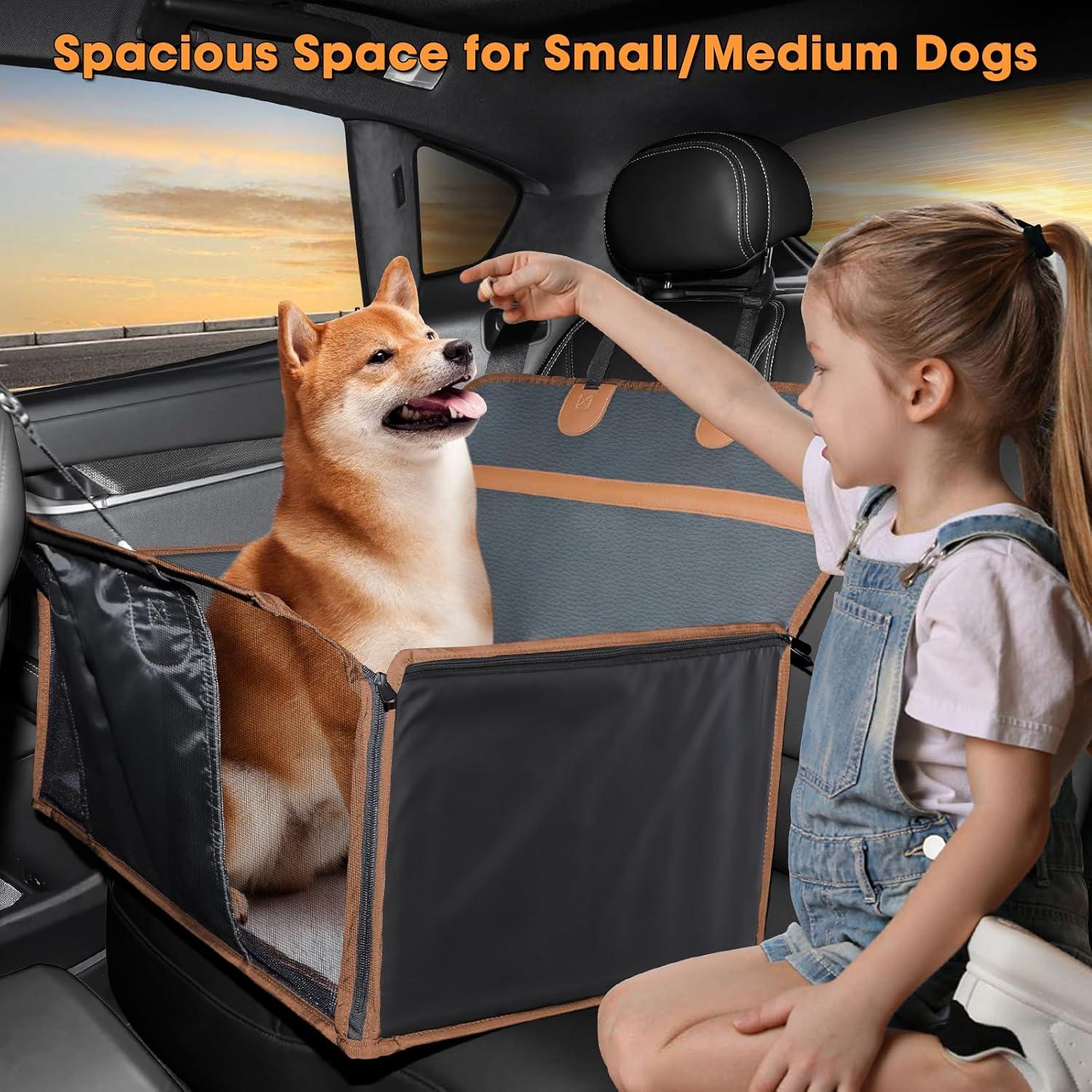 Asiento de Coche para Perros MIXJOY con Fondo Duro 64x43 cm