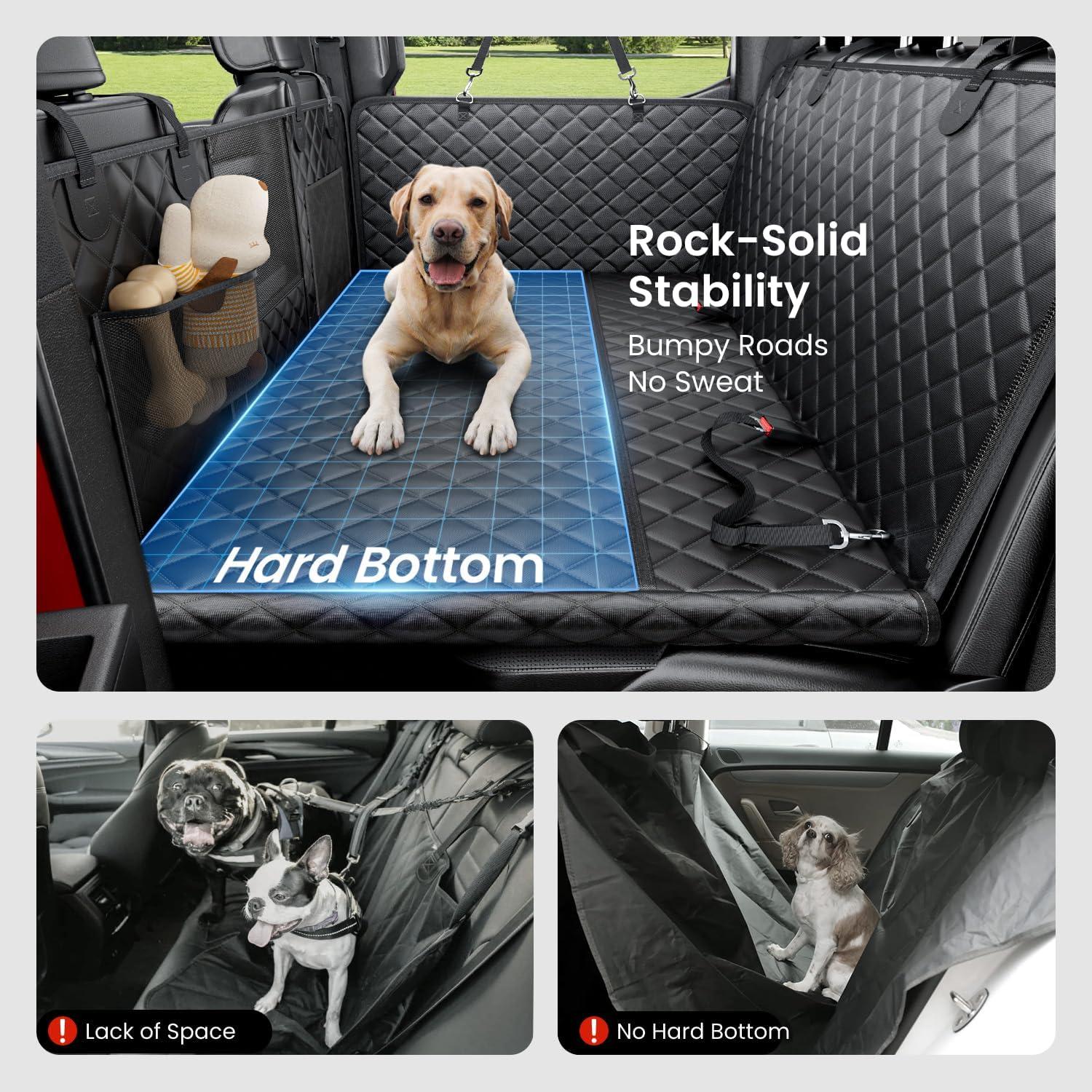 Cubierta de Asiento para Perros REEVAA XL Impermeable Negro