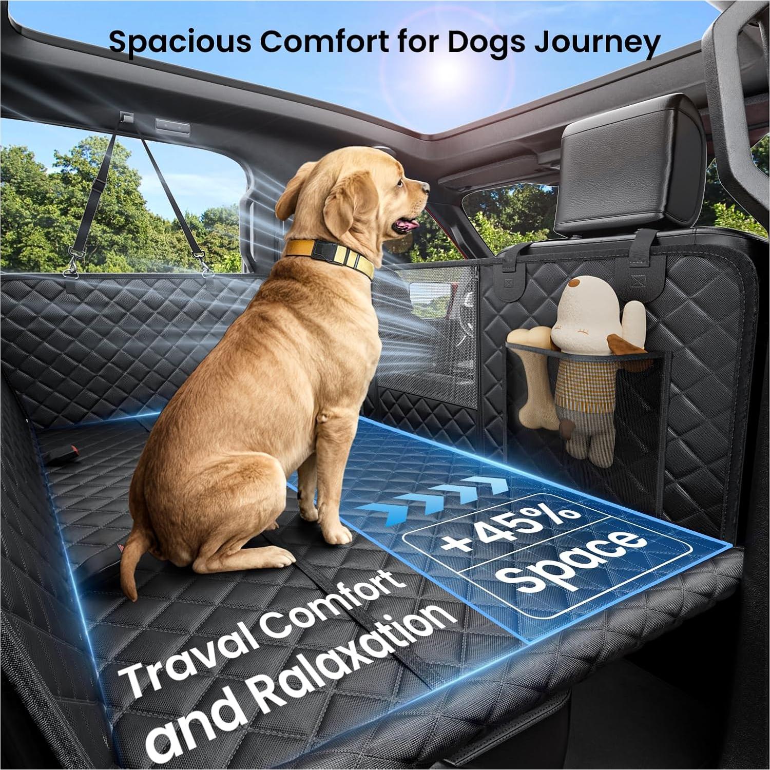 Cubierta de Asiento para Perros REEVAA XL Impermeable Negro