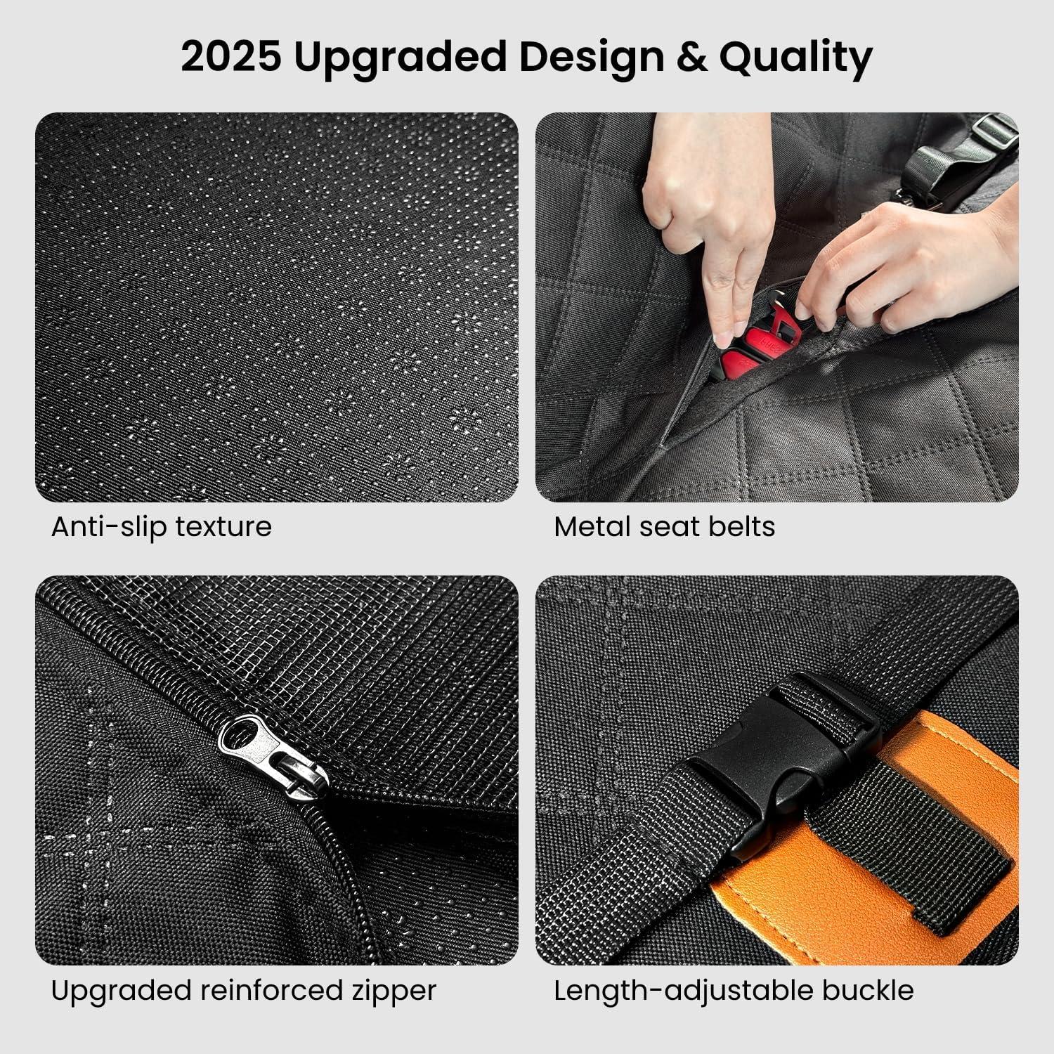 Cubierta de Asiento para Perros REEVAA XL Impermeable Negro