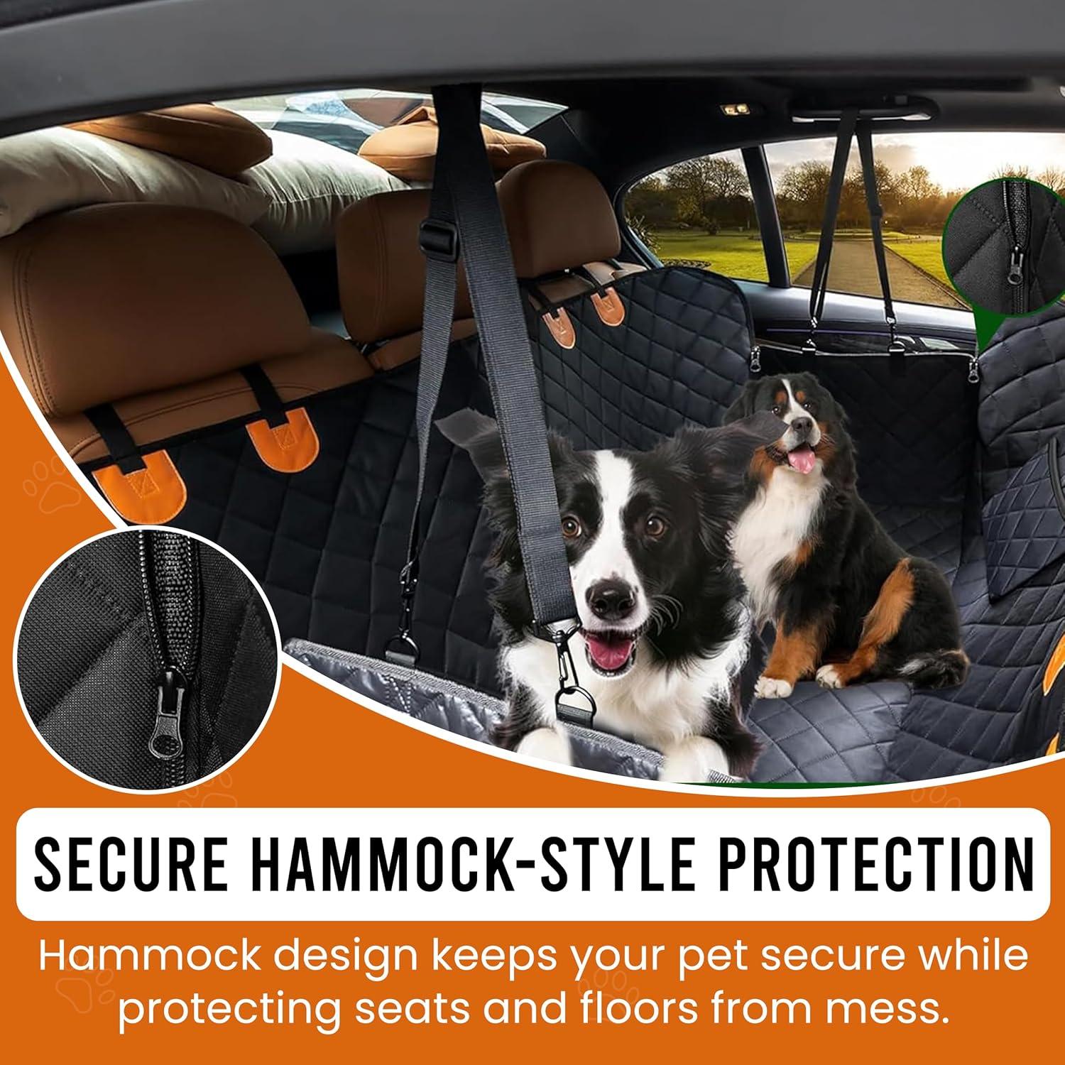 Funda de Asiento para Perros Genérico Negra Impermeable 1.47 kg