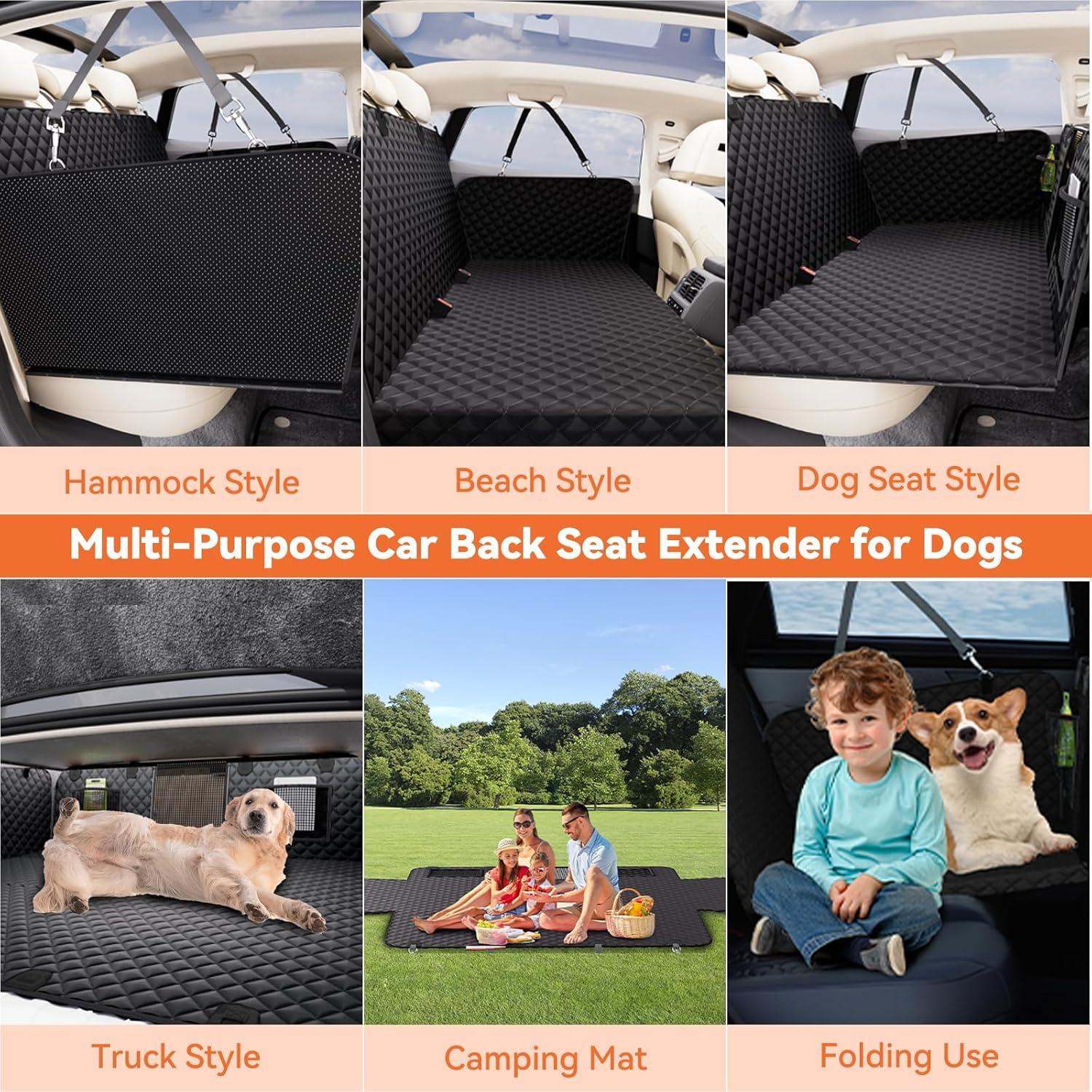 Extensor de Asiento Trasero para Perros Rusrb8n Negro 127x63cm