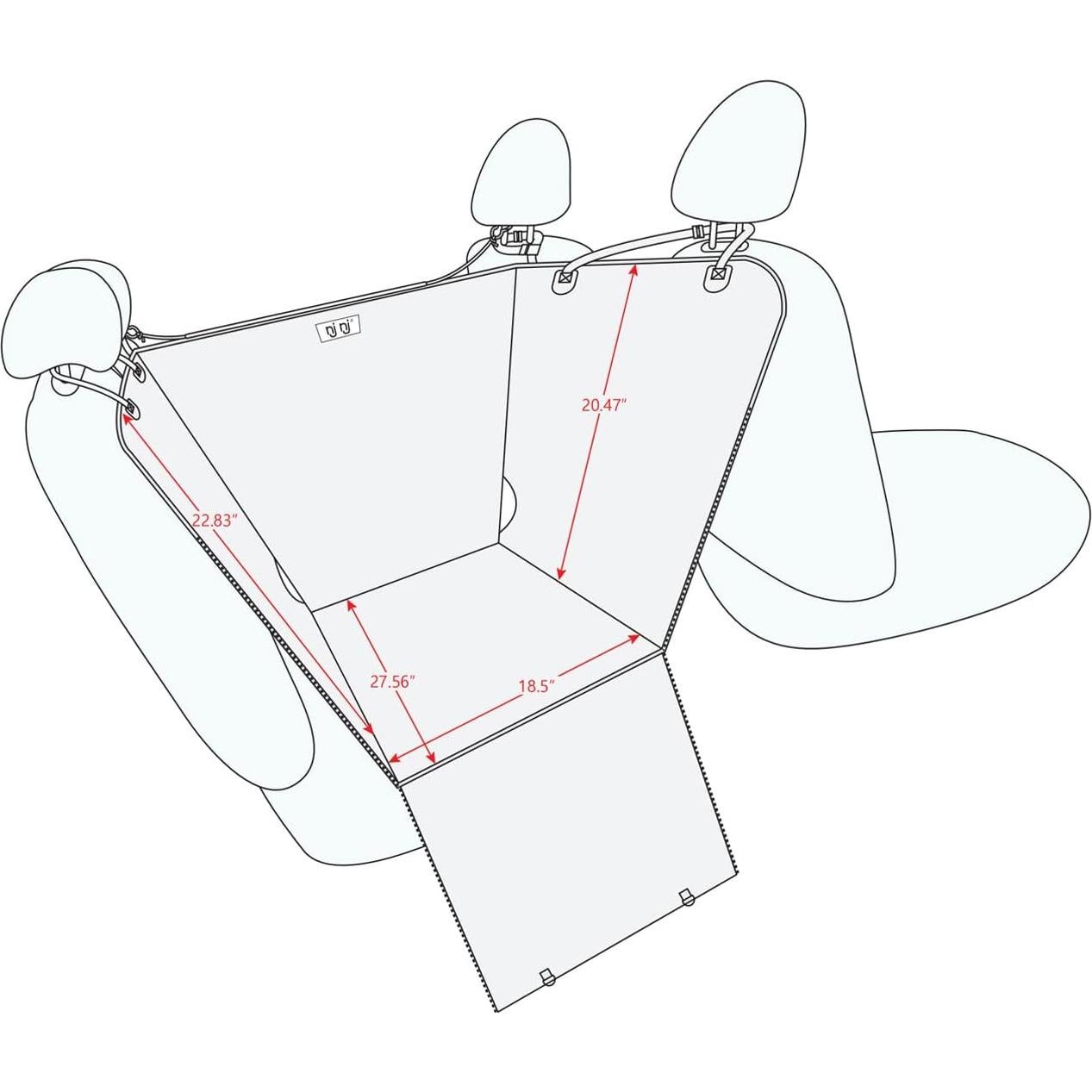 Funda de Asiento para Perros njnj - Impermeable y Antideslizante