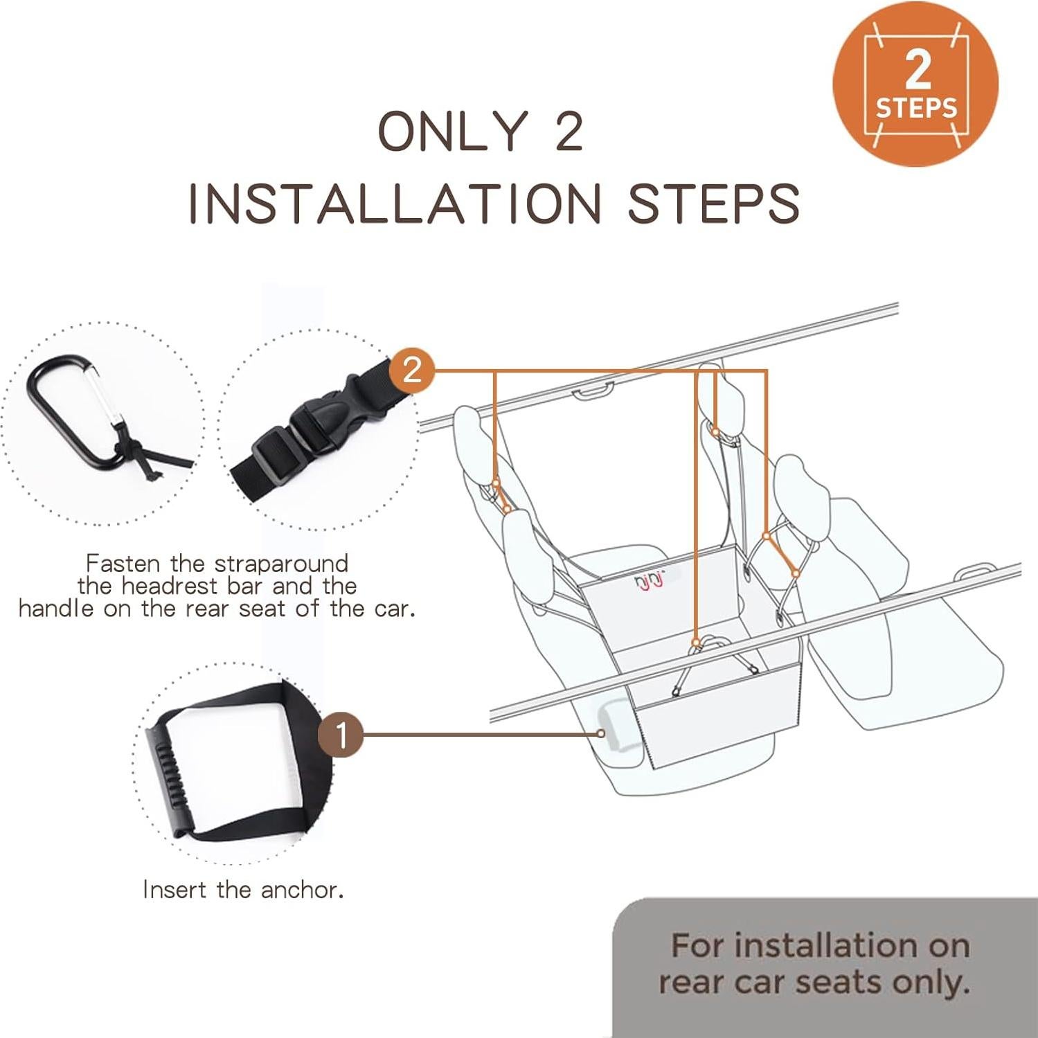 Funda de Asiento para Perros njnj - Impermeable y Antideslizante