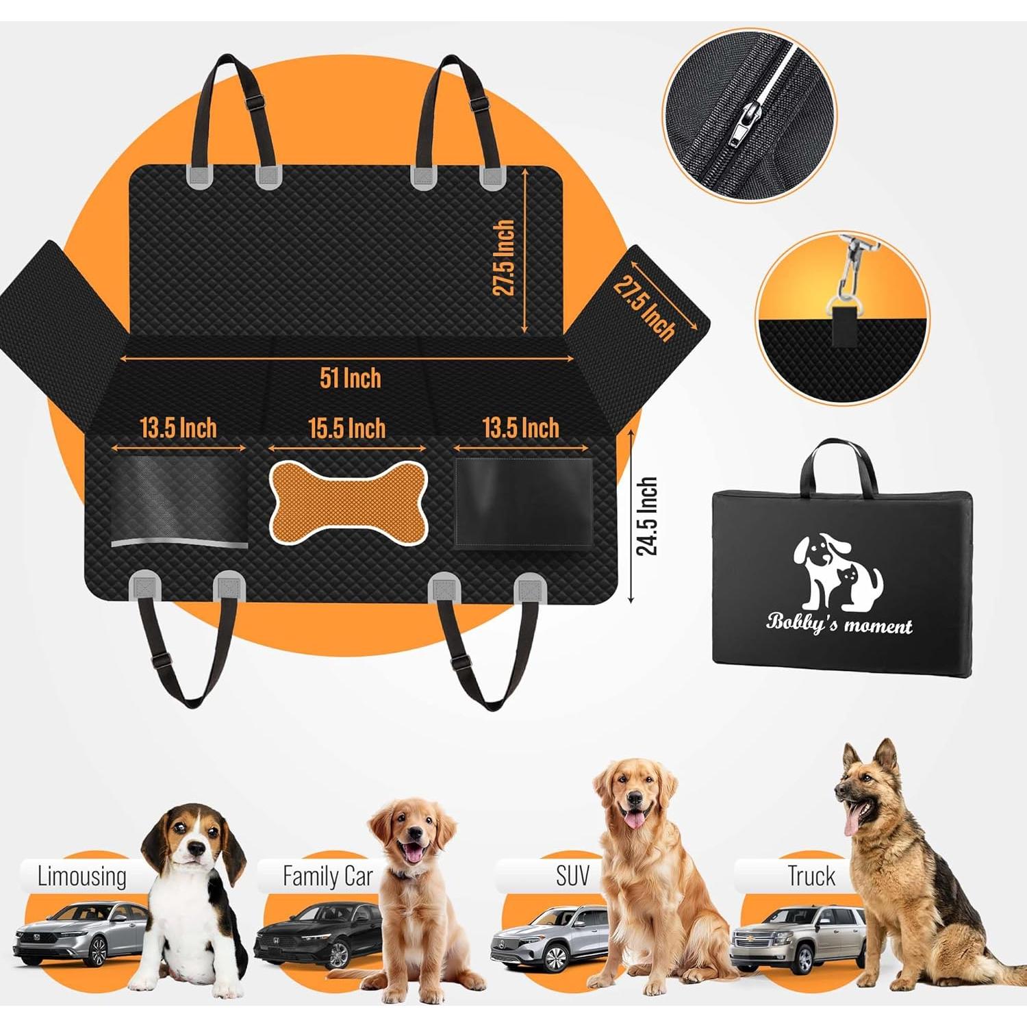 Funda de Asiento para Perros Bobby's Moment - Extensor 132x63cm