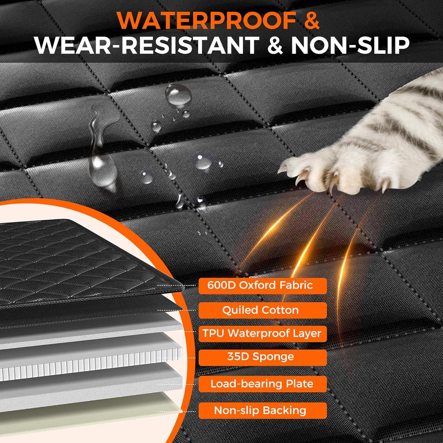 Cubierta de Asiento de Coche para Perros Elufa FS1, Impermeable y Antideslizante