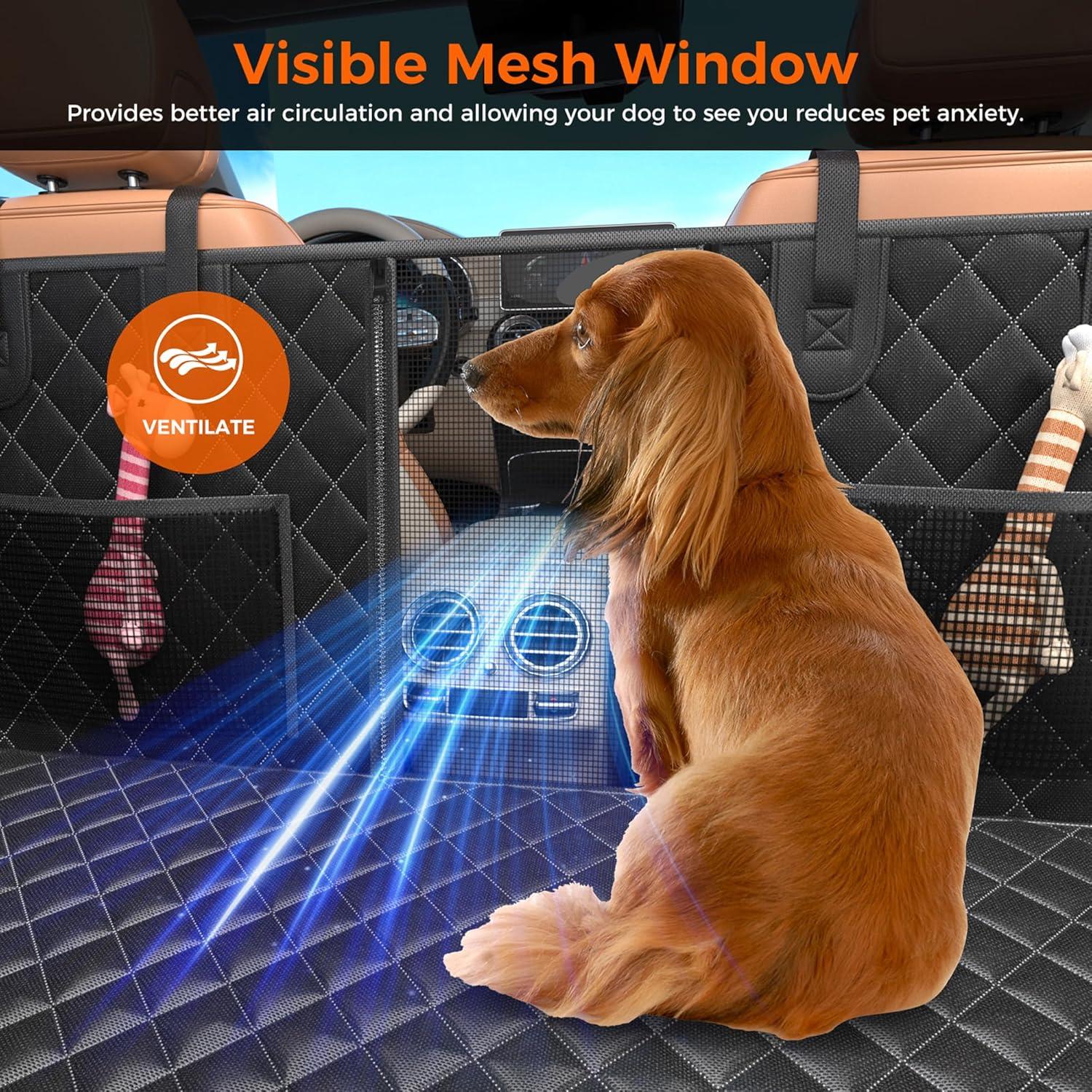 Cubierta de Asiento de Coche para Perros Elufa FS1, Impermeable y Antideslizante