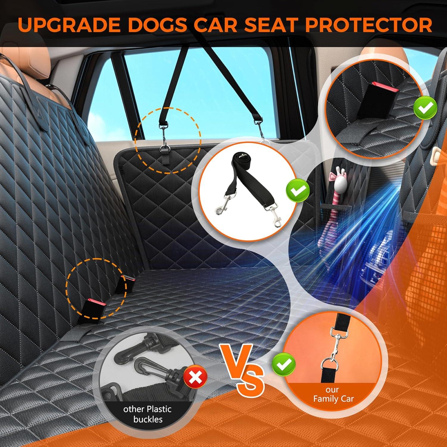 Cubierta de Asiento de Coche para Perros Elufa FS1, Impermeable y Antideslizante