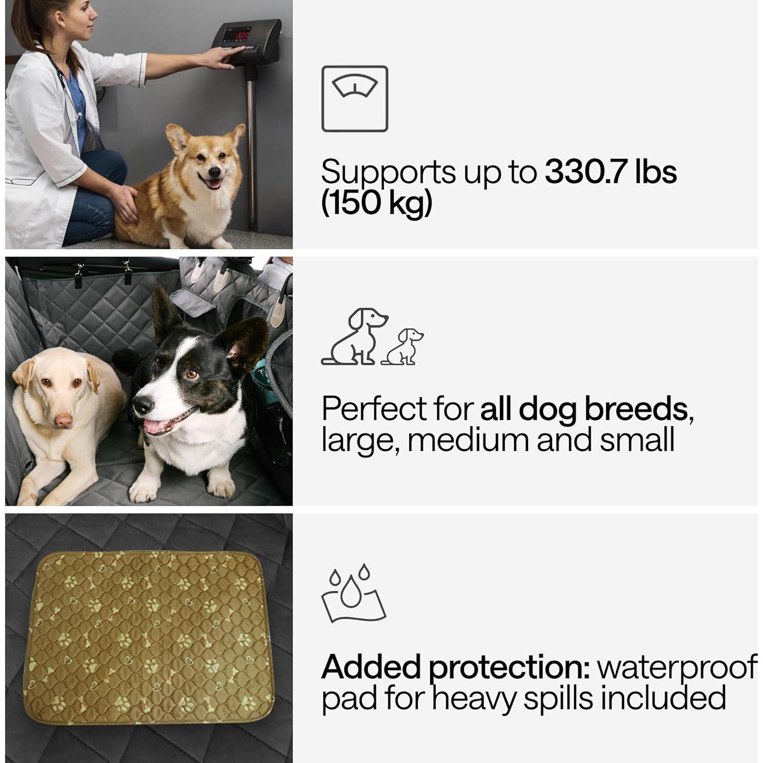 Funda de Asiento para Perros WONDER FAMILY DCSC-WF Negra