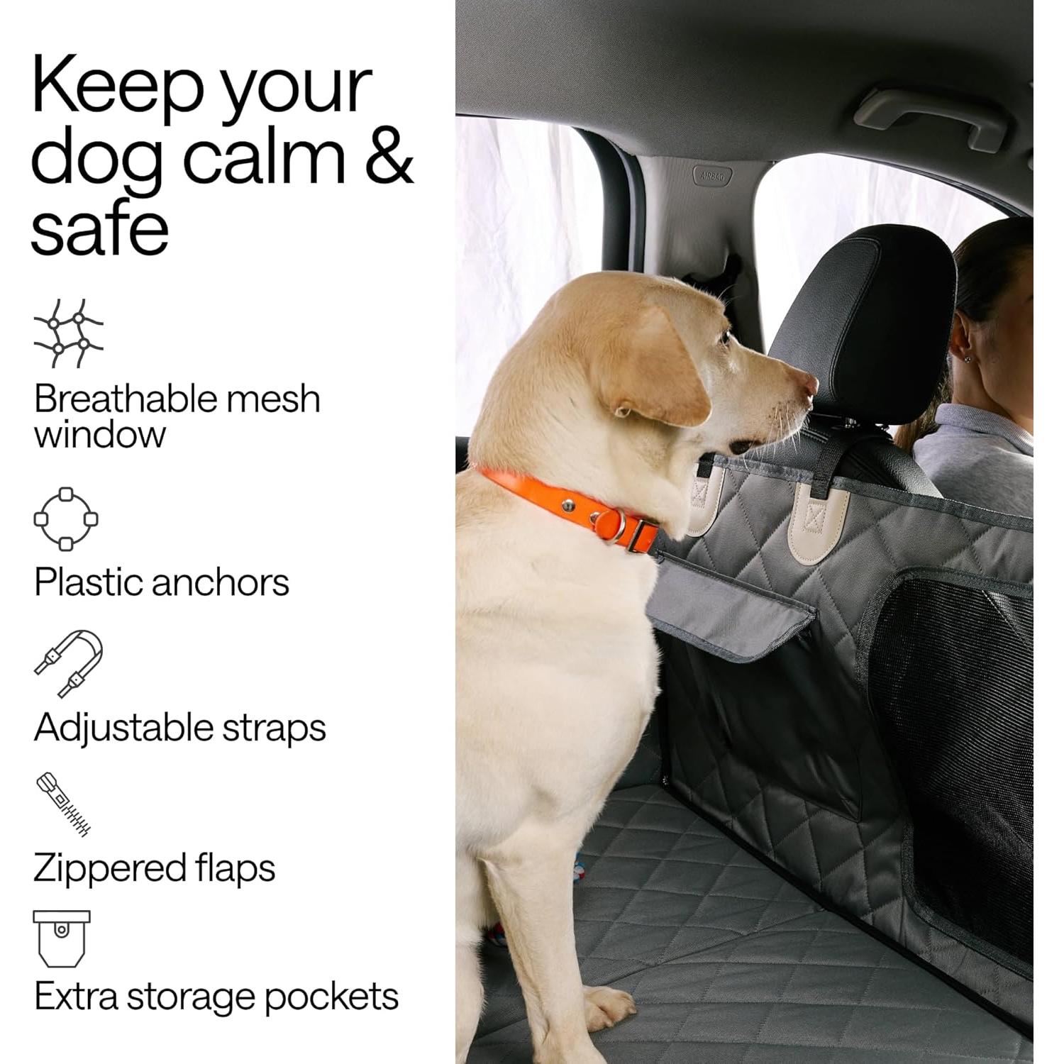 Funda de Asiento para Perros WONDER FAMILY DCSC-WF Negra