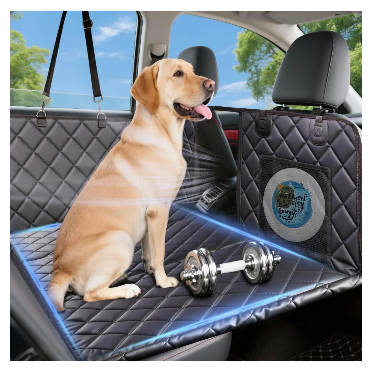 Funda de Asiento de Coche Reversible BEARCOVER para Perros L