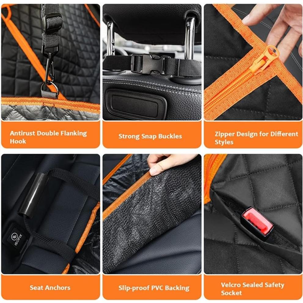 Funda de Asiento para Perros Qbellpet 5 en 1 Impermeable 135x150cm