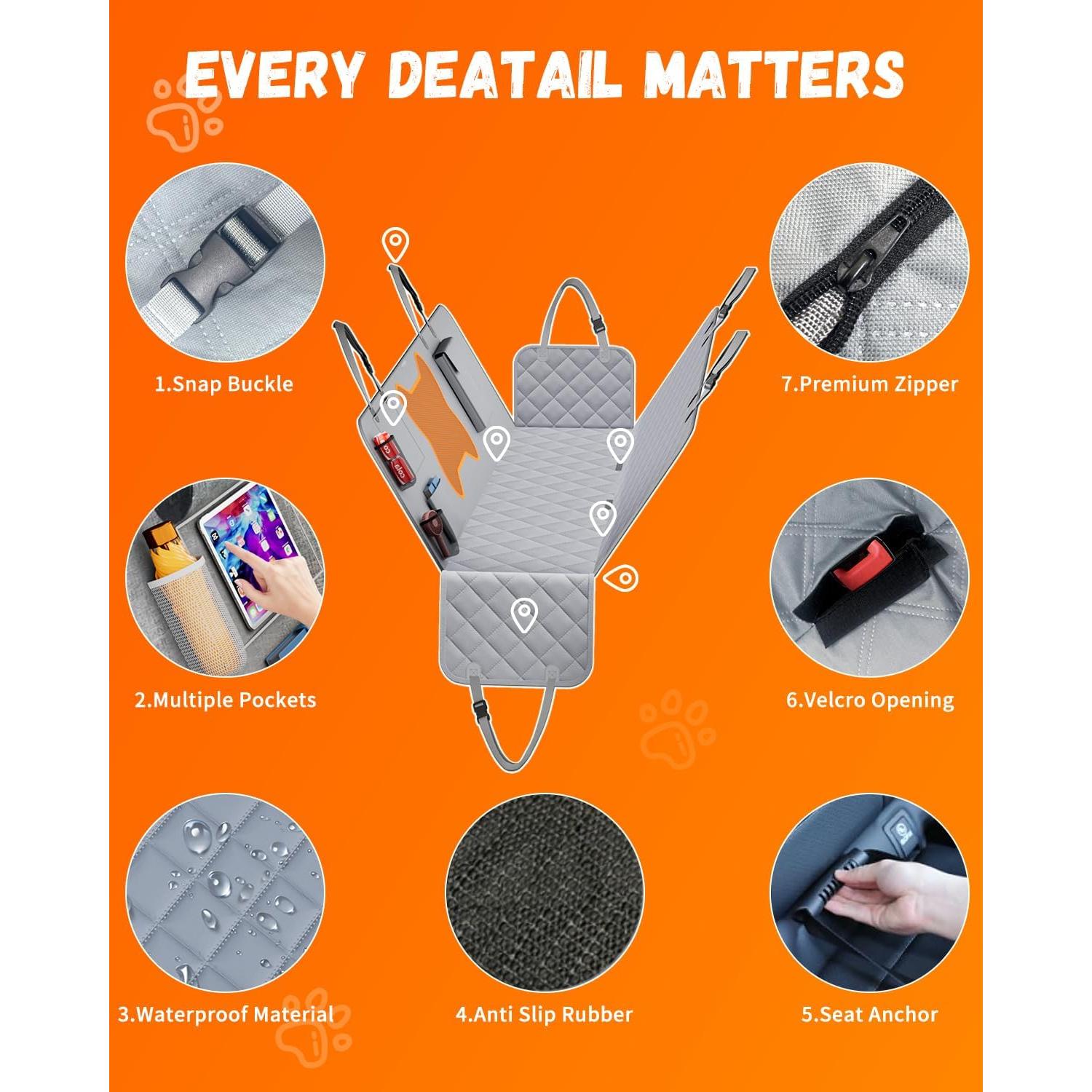 Funda de Asiento para Perro QINGTI - Hamaca a Prueba de Agua