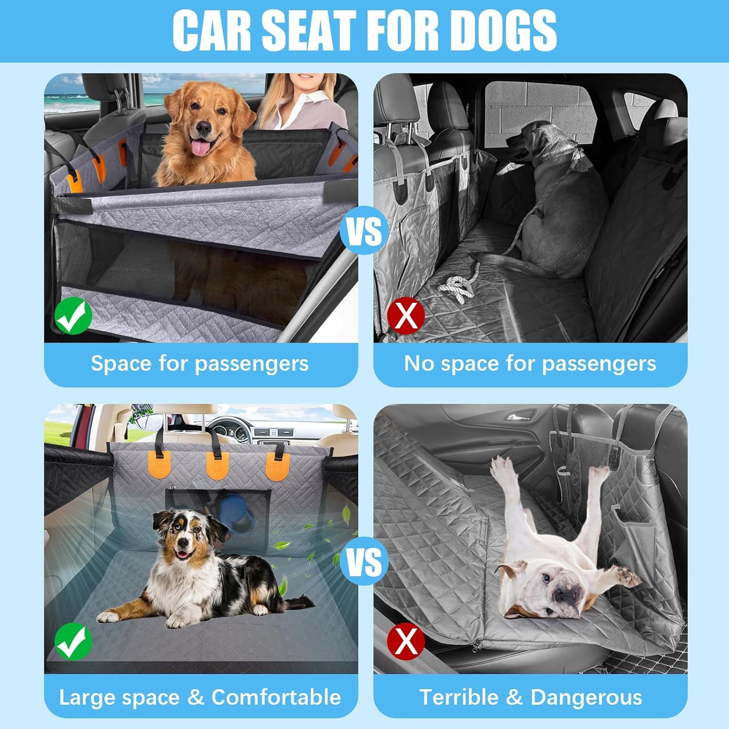 Asiento de Coche para Perros XUYEDOGLSH GZD2-BK Negro