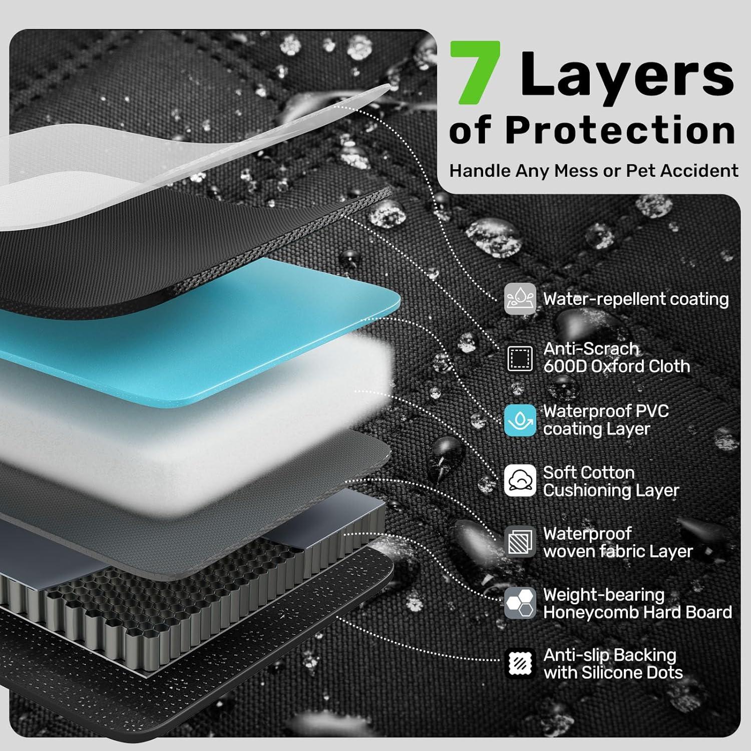 Cubierta de Asiento para Perro Zanch Estándar Negra 133x63 cm