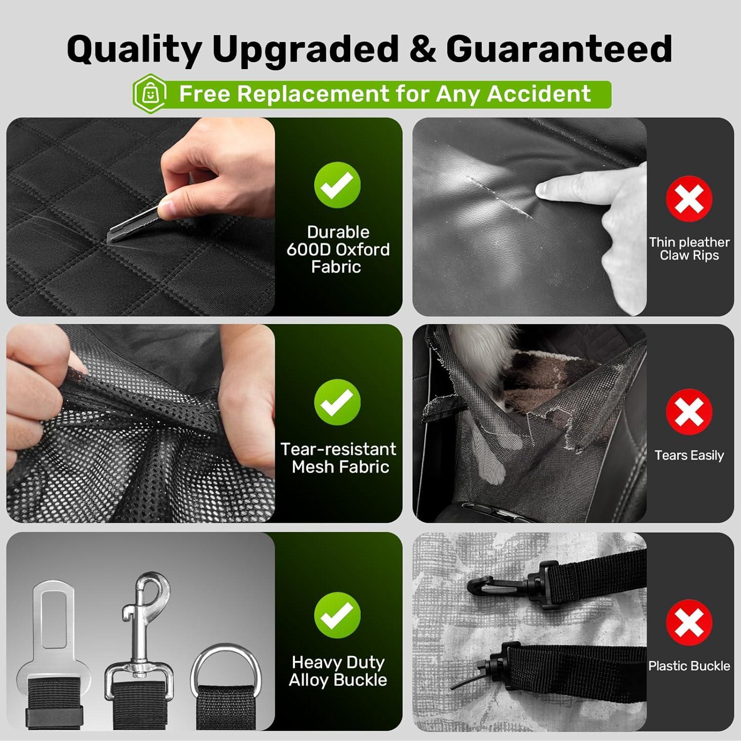 Cubierta de Asiento para Perro Zanch Estándar Negra 133x63 cm