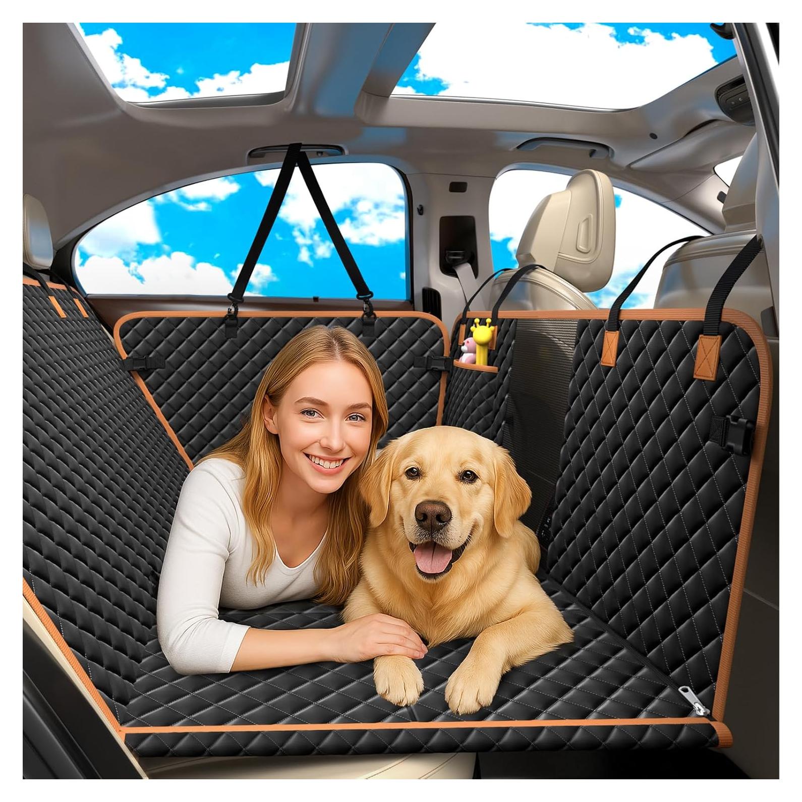 Funda de Asiento Trasero para Perros LekeSpring Negra 131.7x169.9cm