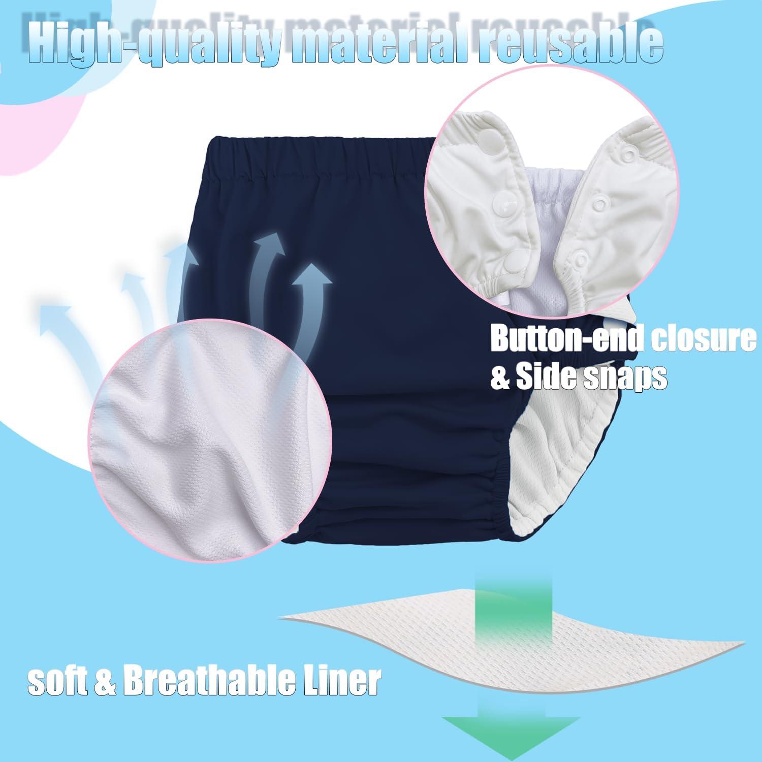 Pañal de natación reutilizable MIREAZW azul marino 2-3 años