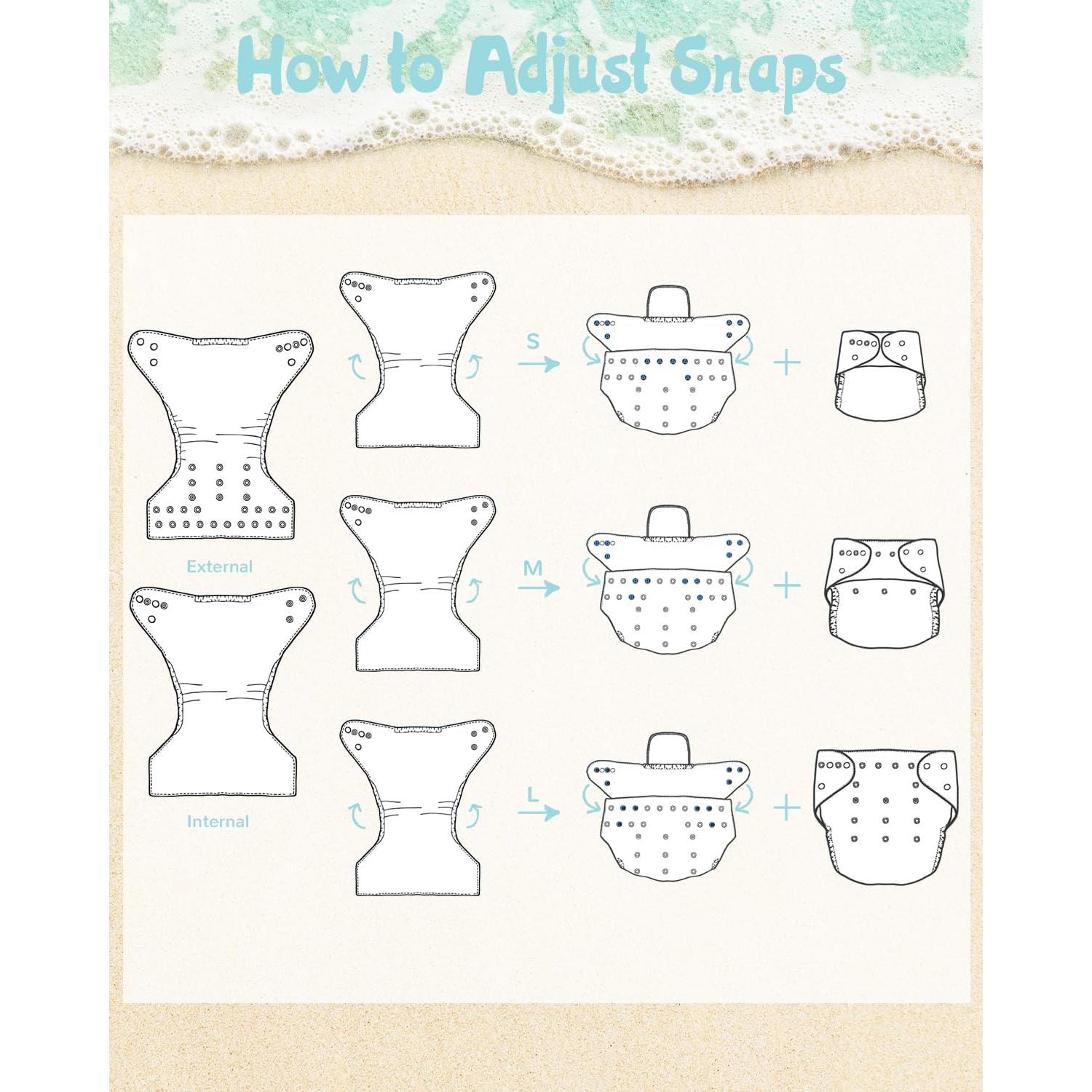 Pañales de Natación Reutilizables Babygoal - 4 Paquetes con Bolsa Húmeda