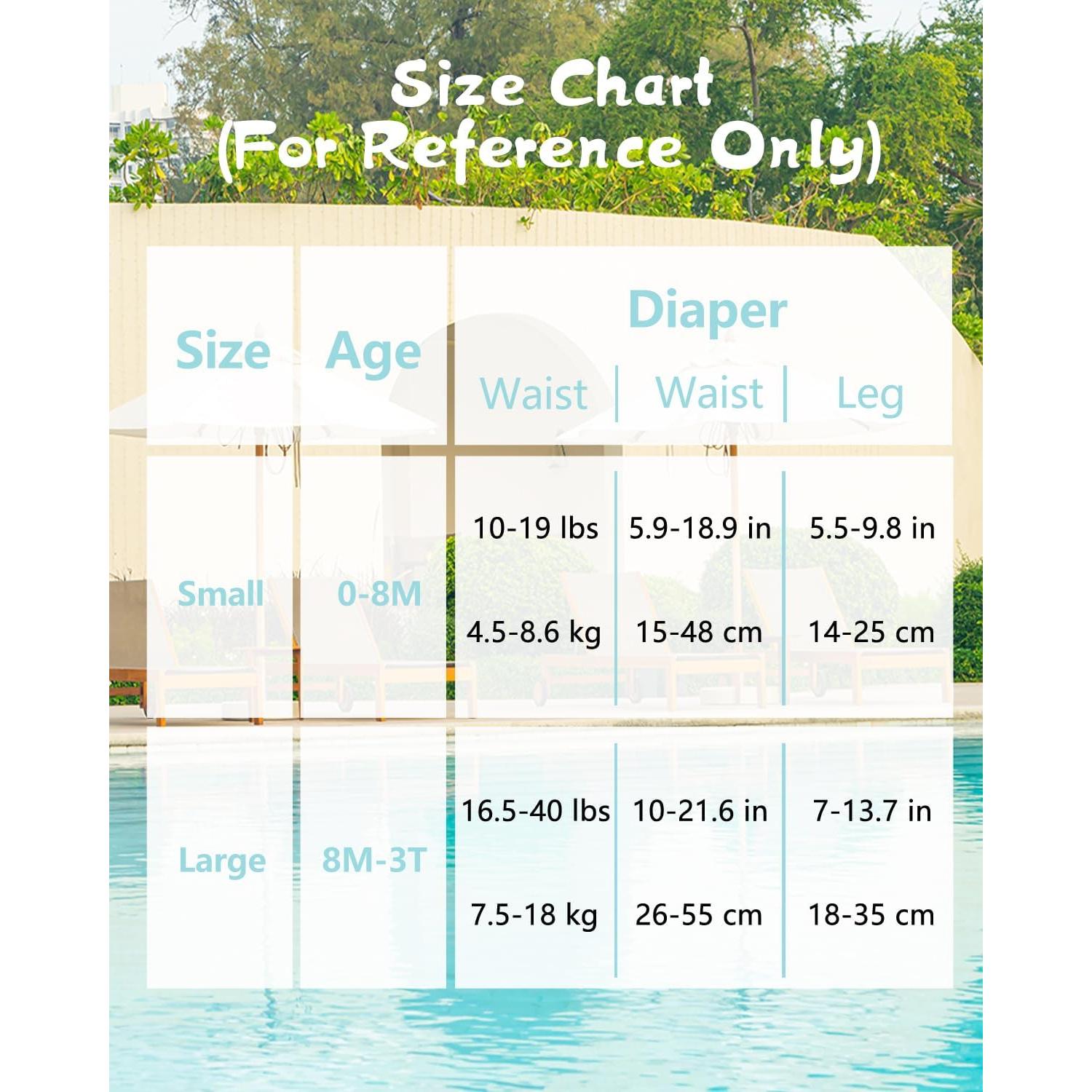 Pañales de Natación Reutilizables Babygoal - 4 Paquetes con Bolsa Húmeda