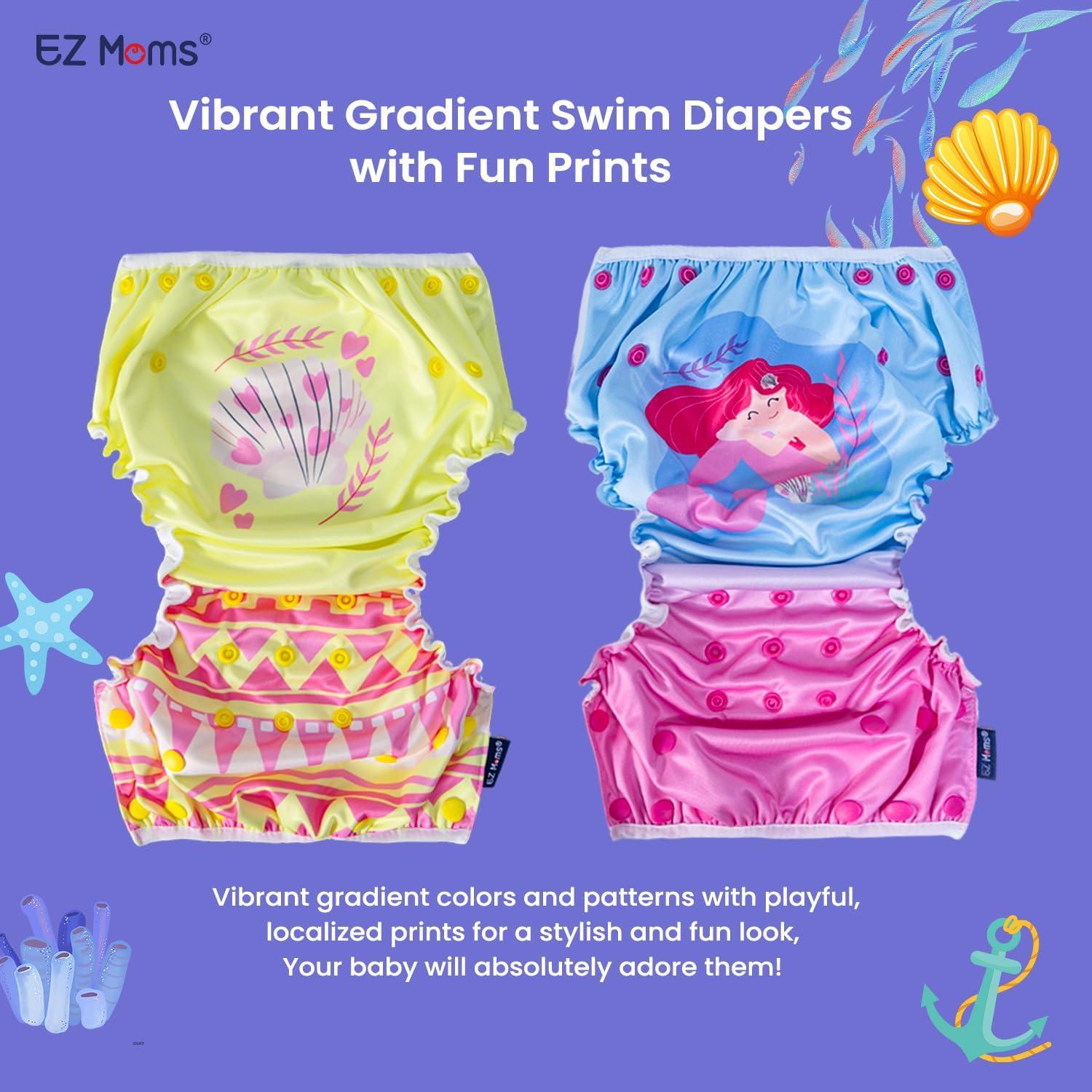 Pañales de Natación Reutilizables EZ Moms 2 Pcs Talla L