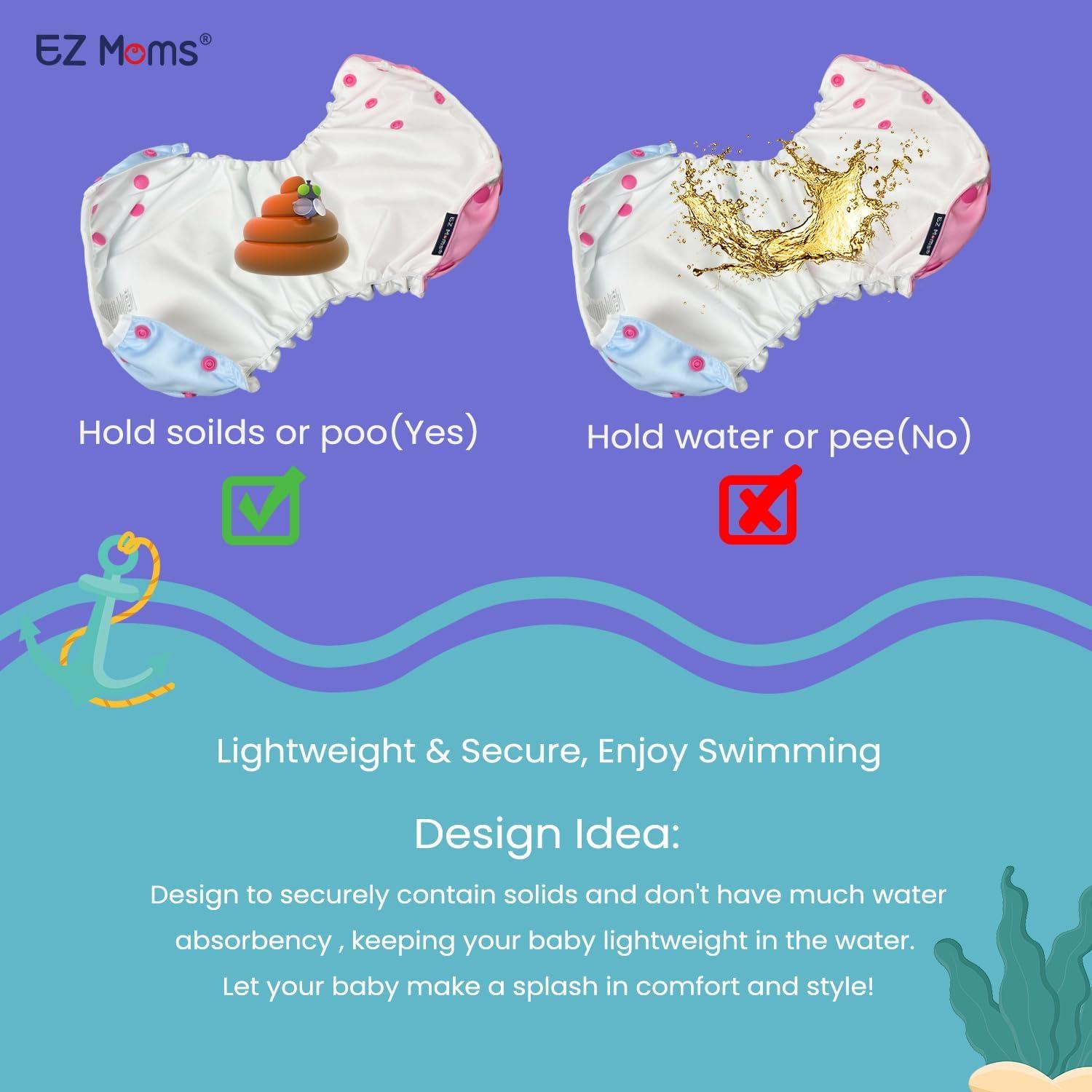 Pañales de Natación Reutilizables EZ Moms 2 Pcs Talla L