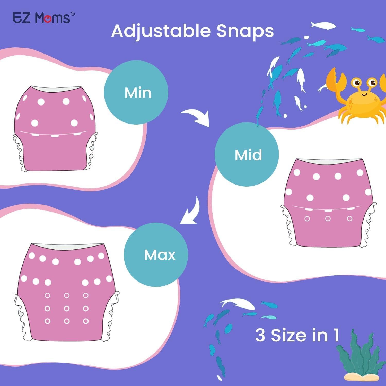 Pañales de Natación Reutilizables EZ Moms 2 Pcs Talla L