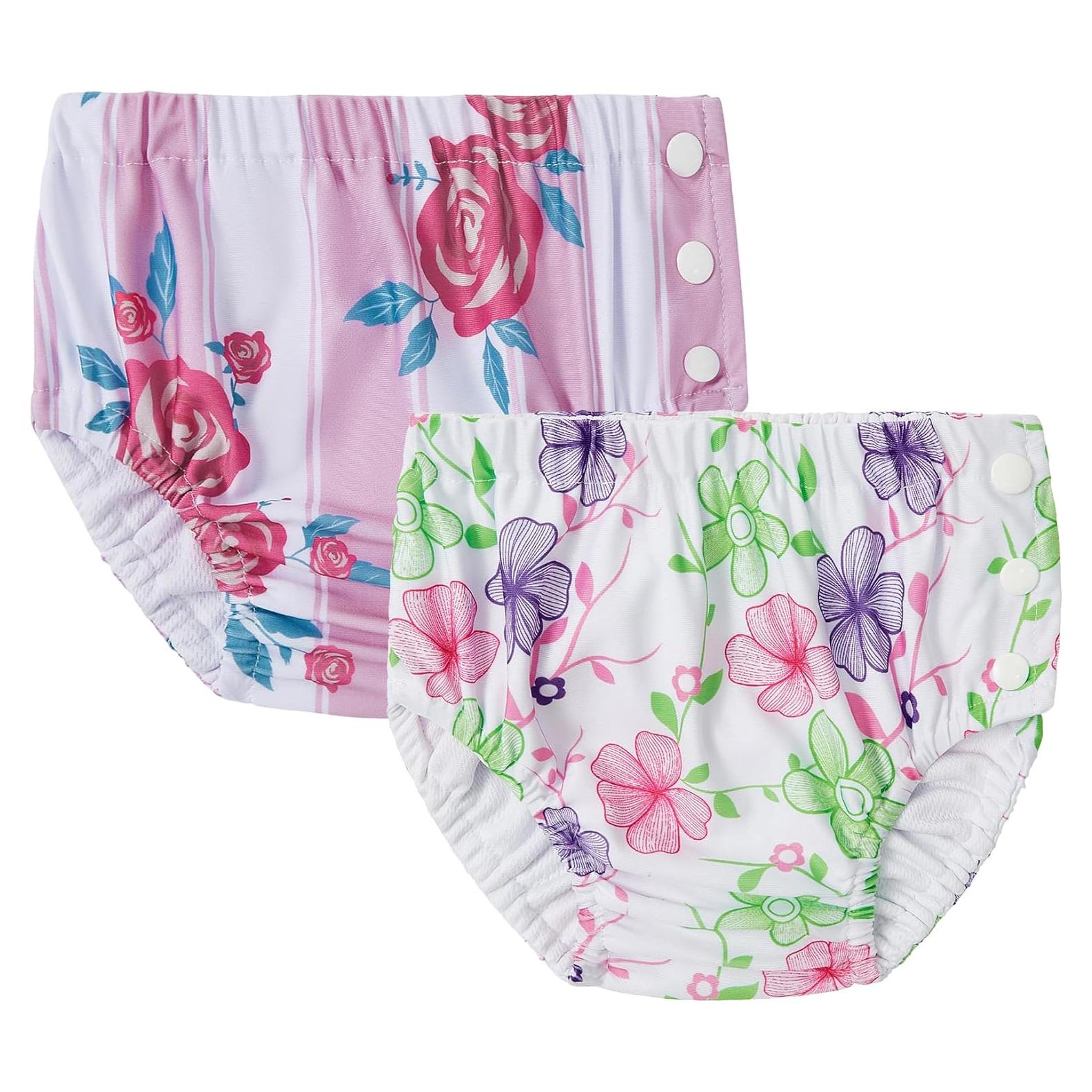 Pañales de Natación Reutilizables Durio 12-18 Meses Flores