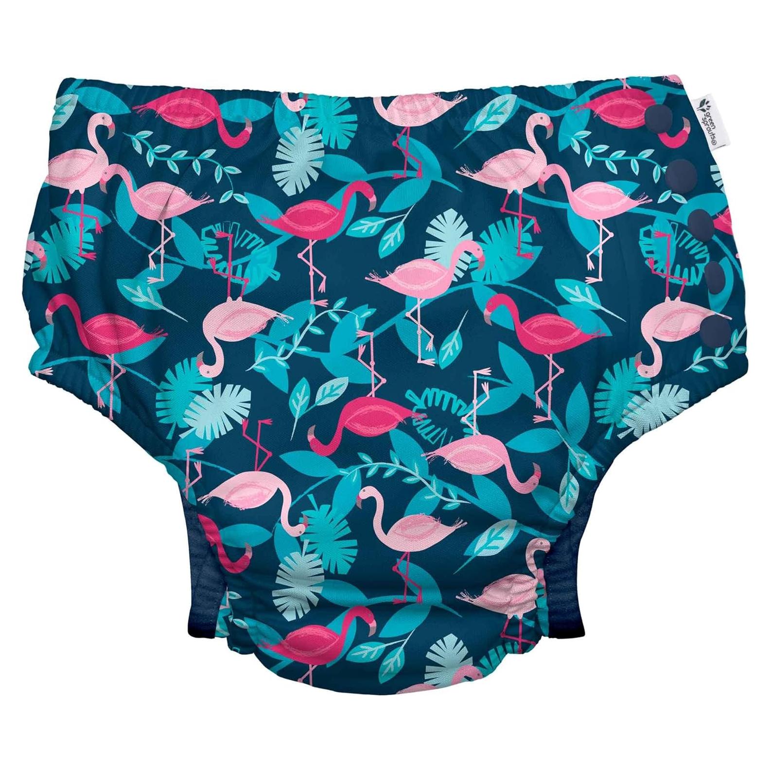 Pañal de Natación Reutilizable i play Eco Snap UPF 50 - Flamencos