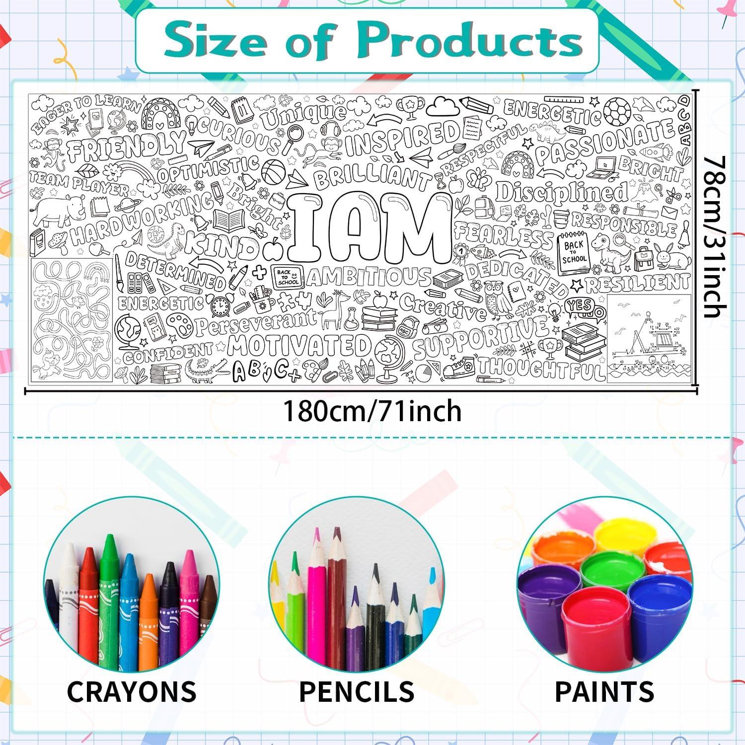 Póster Gigante de Colorear InIsaJace 177.8x78.74 cm Positivo