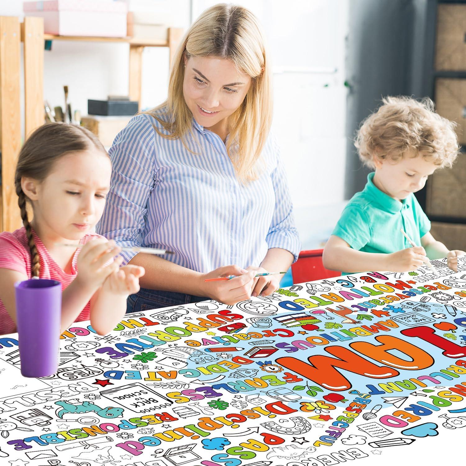 Póster Gigante de Colorear InIsaJace 177.8x78.74 cm Positivo