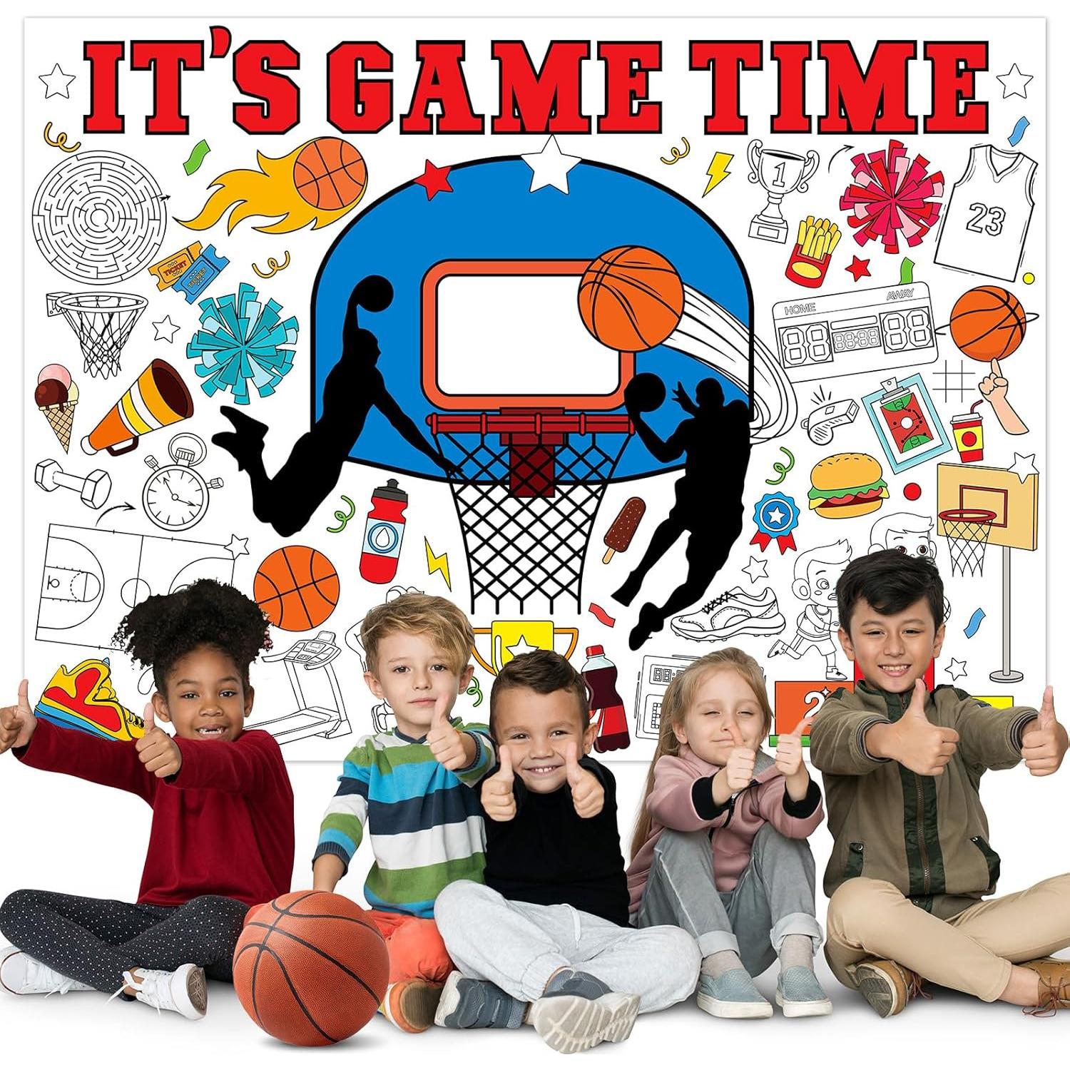 Póster de Colorear Gigante Baloncesto Naozinebi 110x80cm