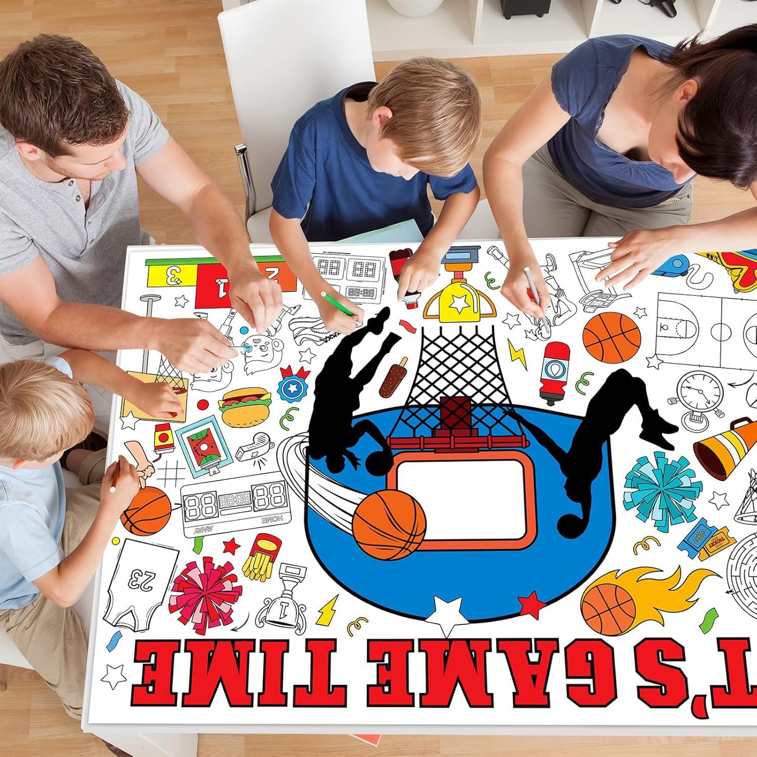 Póster de Colorear Gigante Baloncesto Naozinebi 110x80cm