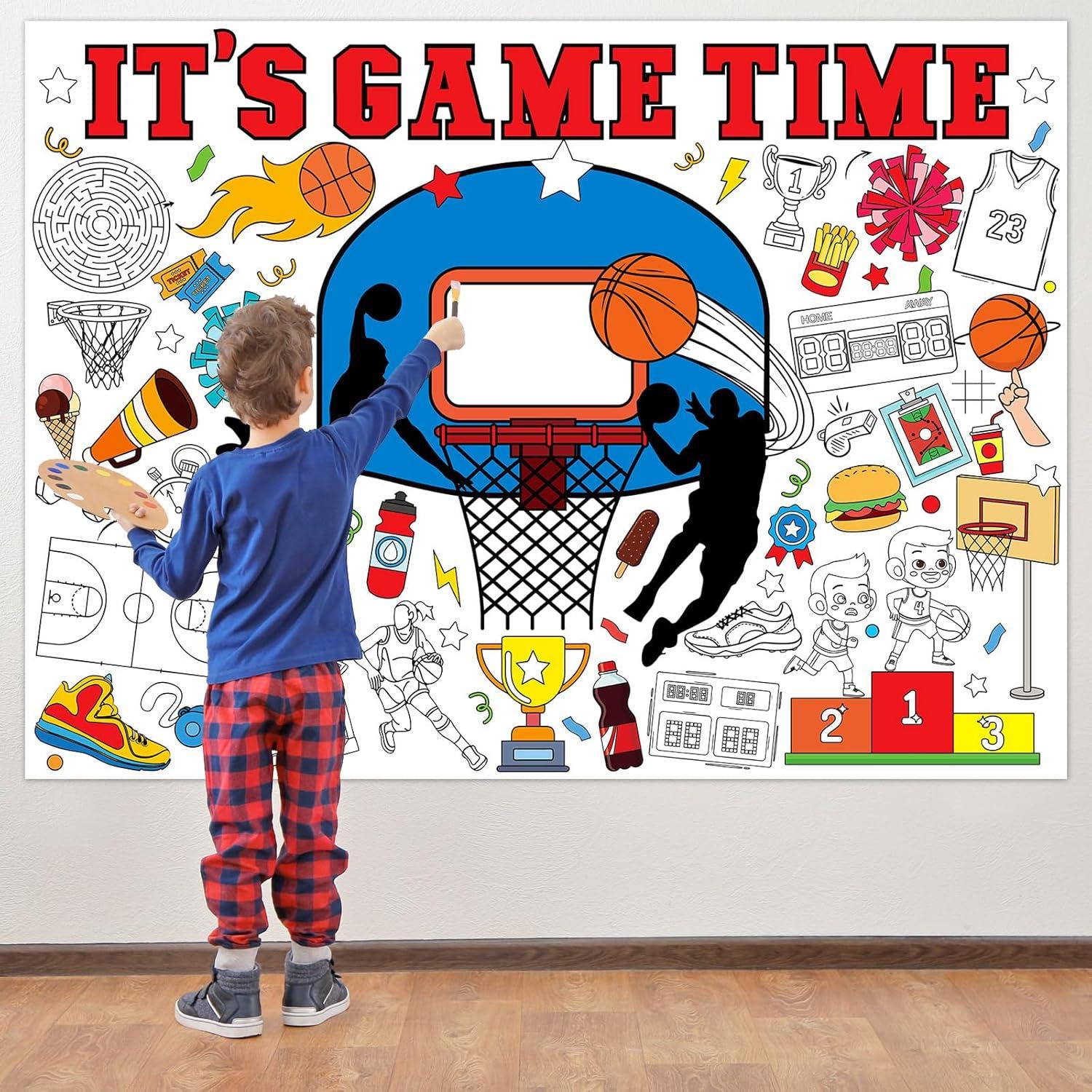 Póster de Colorear Gigante Baloncesto Naozinebi 110x80cm