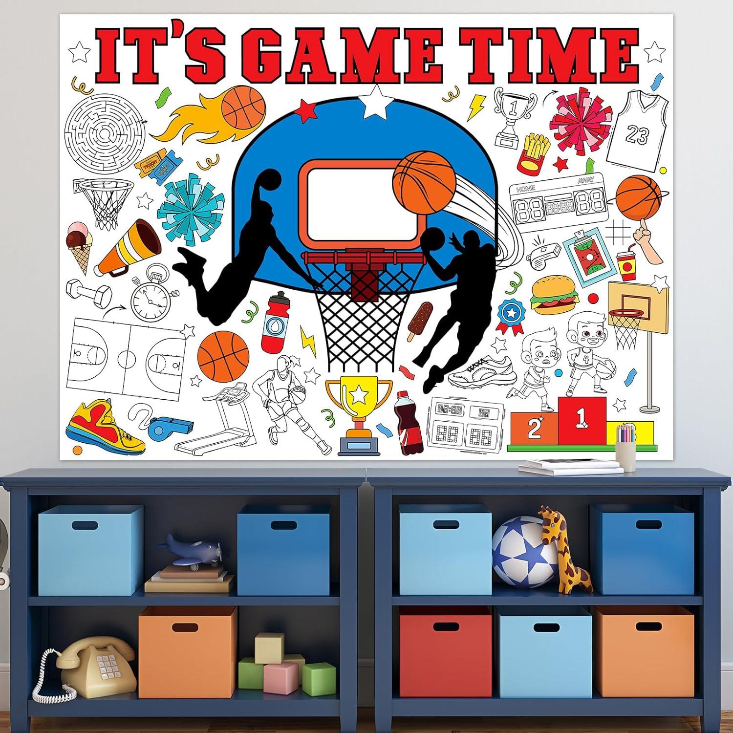 Póster de Colorear Gigante Baloncesto Naozinebi 110x80cm