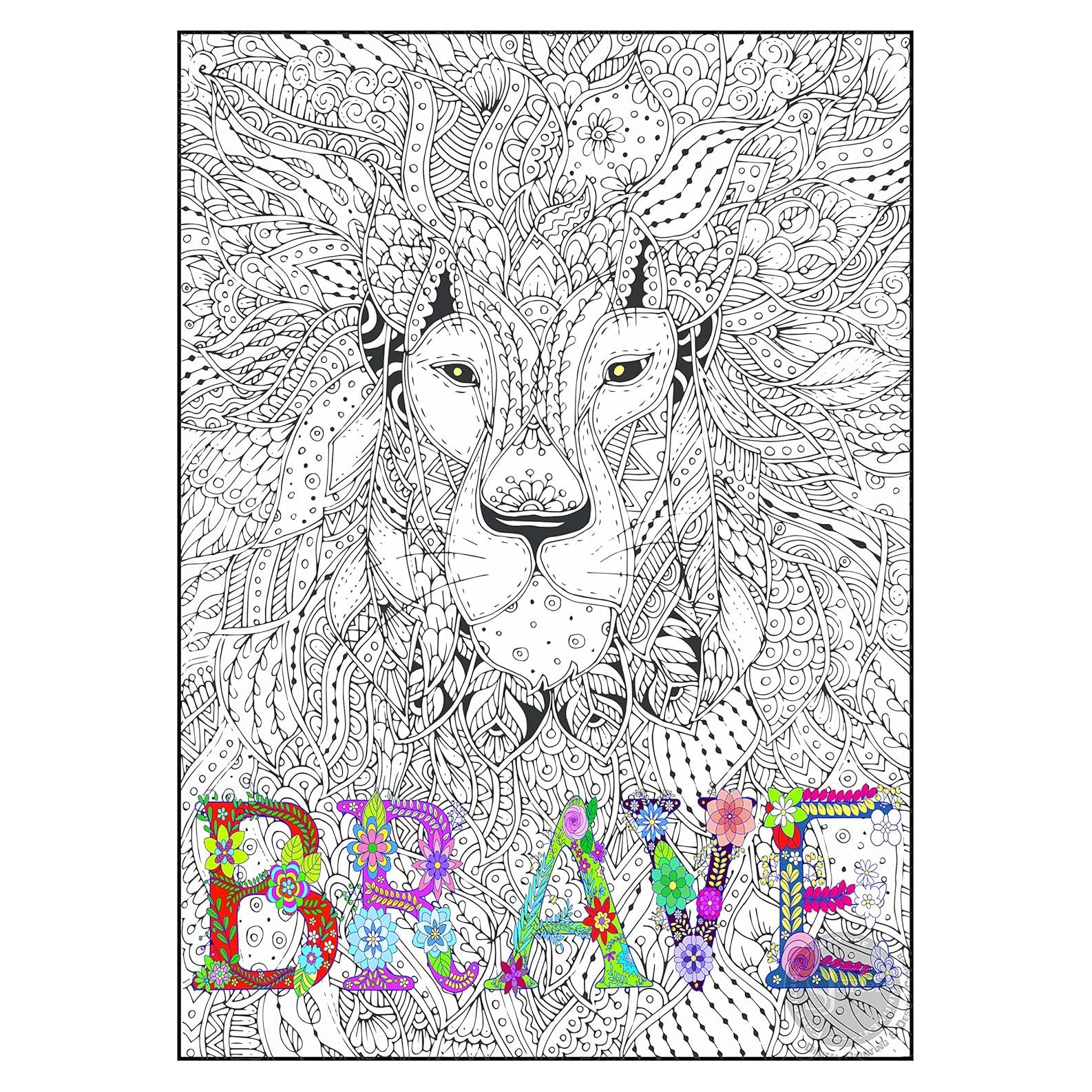 Póster Gigante para Colorear SJPrinter Mandala 76.2x106.7 cm