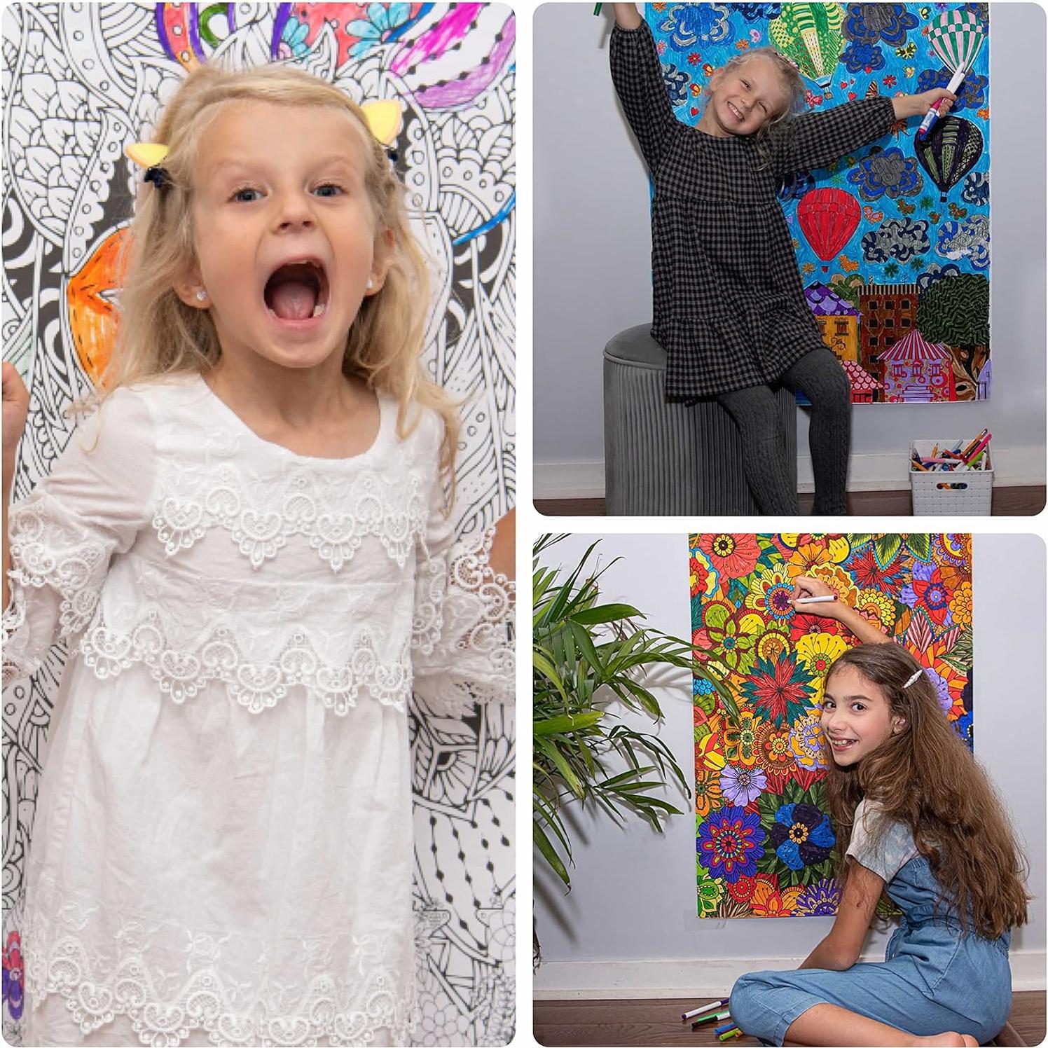 Póster Gigante para Colorear SJPrinter Mandala 76.2x106.7 cm