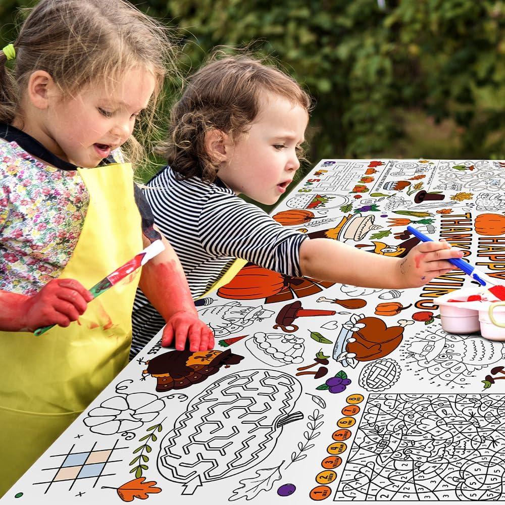 Mantel para Colorear Gigante SPERINGEEN 72x35cm Acción de Gracias