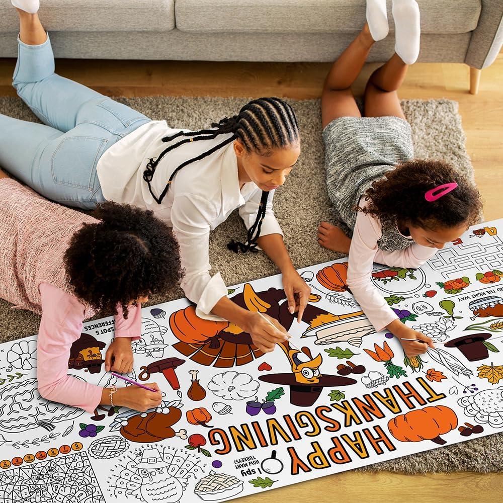 Mantel para Colorear Gigante SPERINGEEN 72x35cm Acción de Gracias