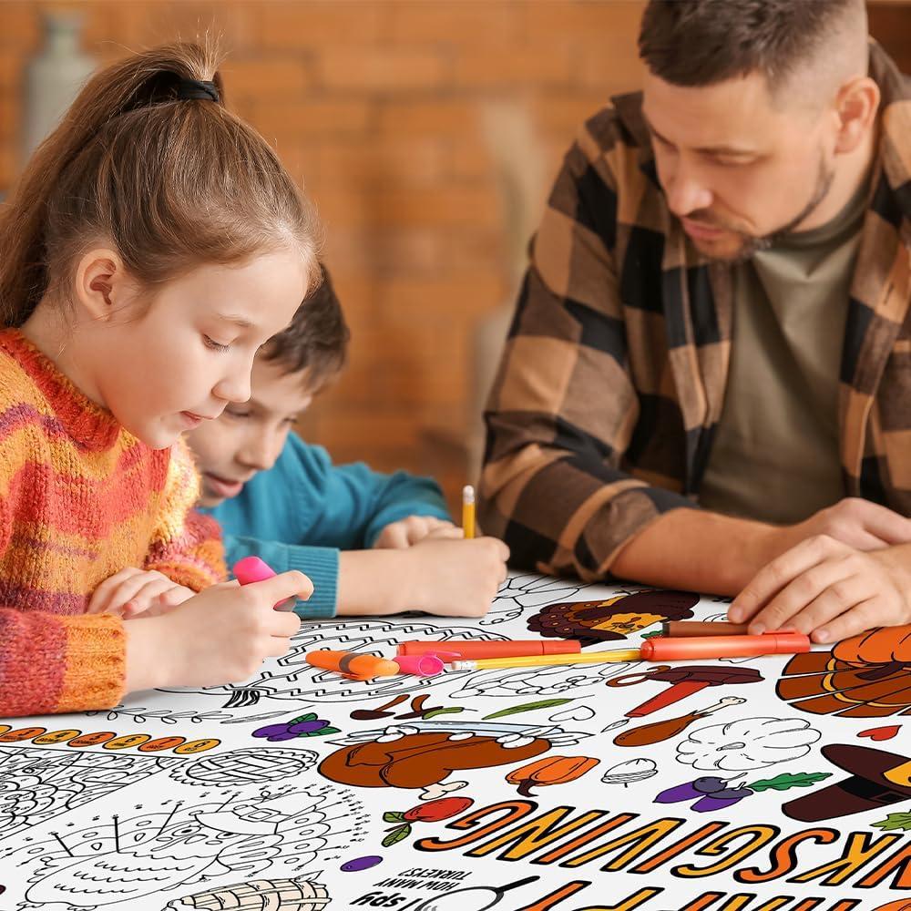 Mantel para Colorear Gigante SPERINGEEN 72x35cm Acción de Gracias