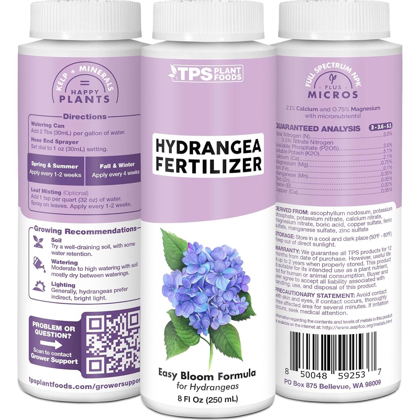 Fertilizante Líquido para Hortensias TPS Nutrients 250mL