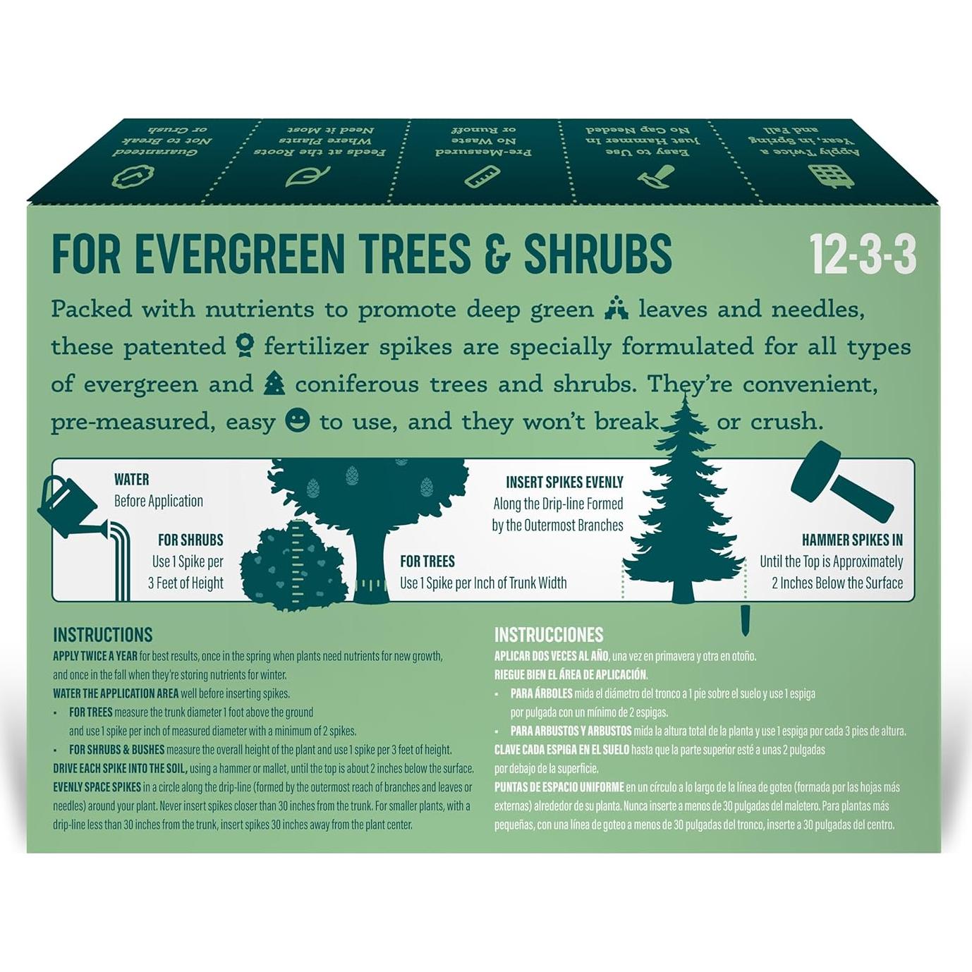 Picos de Fertilizante SimplyGro para Árboles y Arbustos - 24 Picos